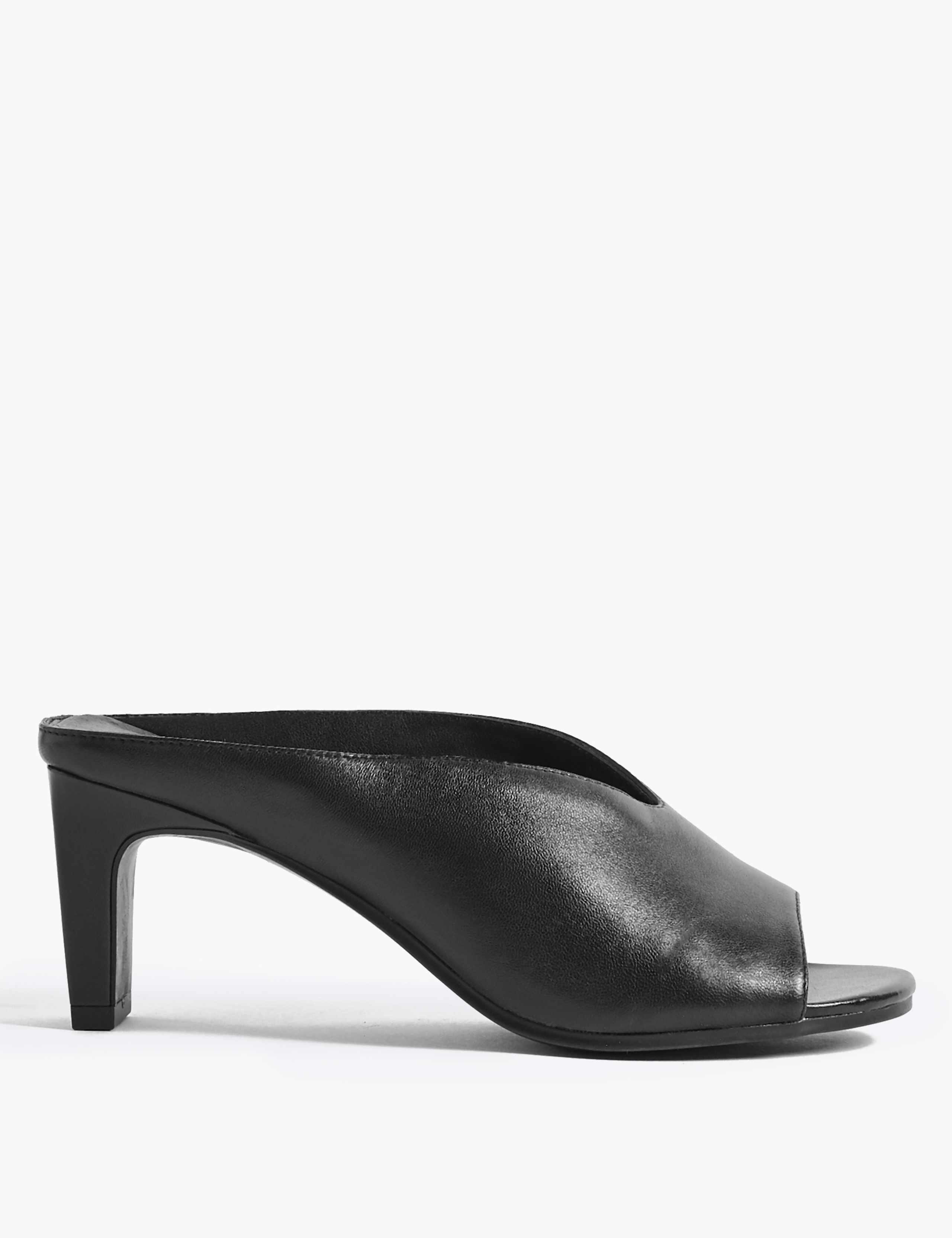 Leather Open Toe Mules 2 of 6
