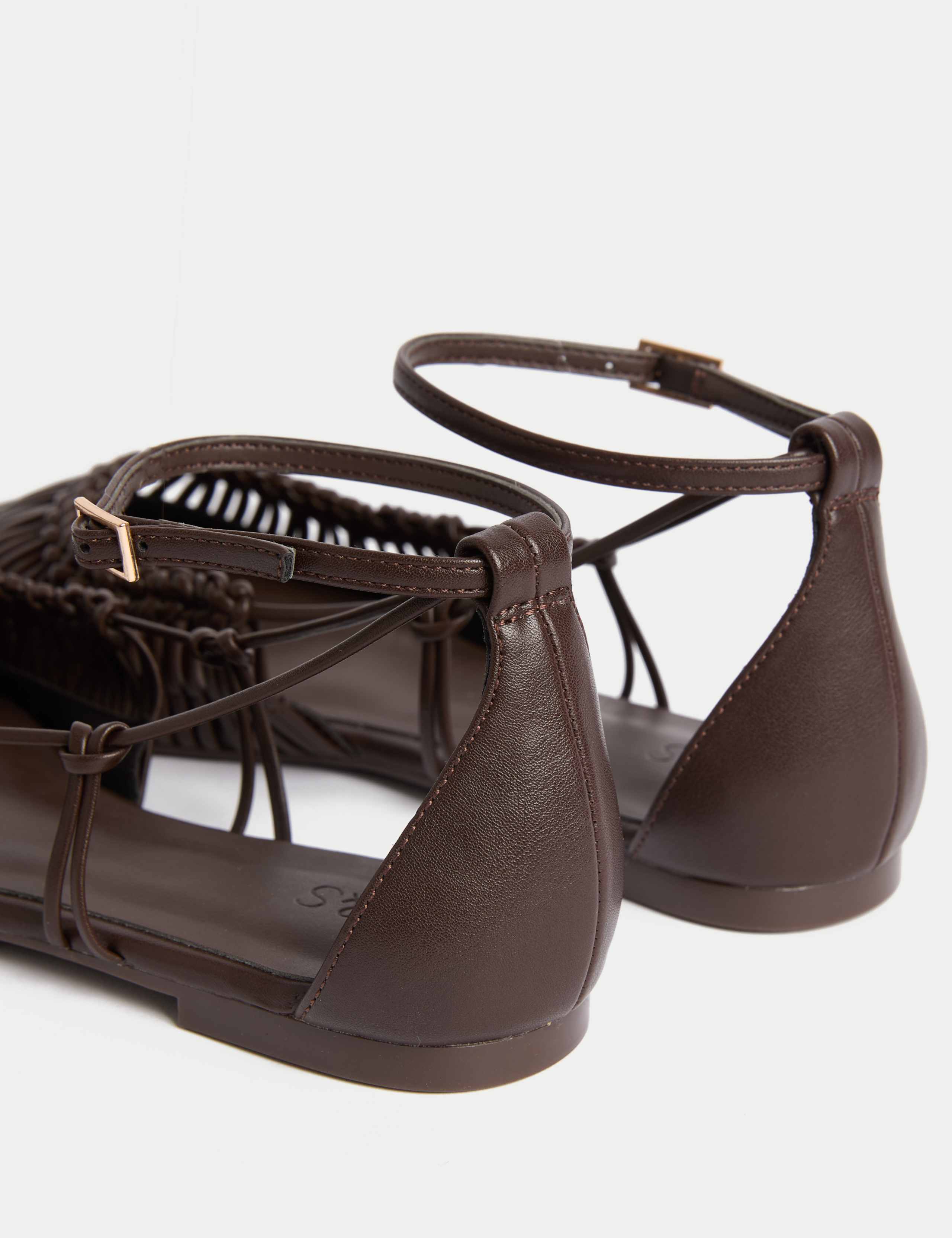 Woven Strappy Flat Ballet Pumps 3 of 3