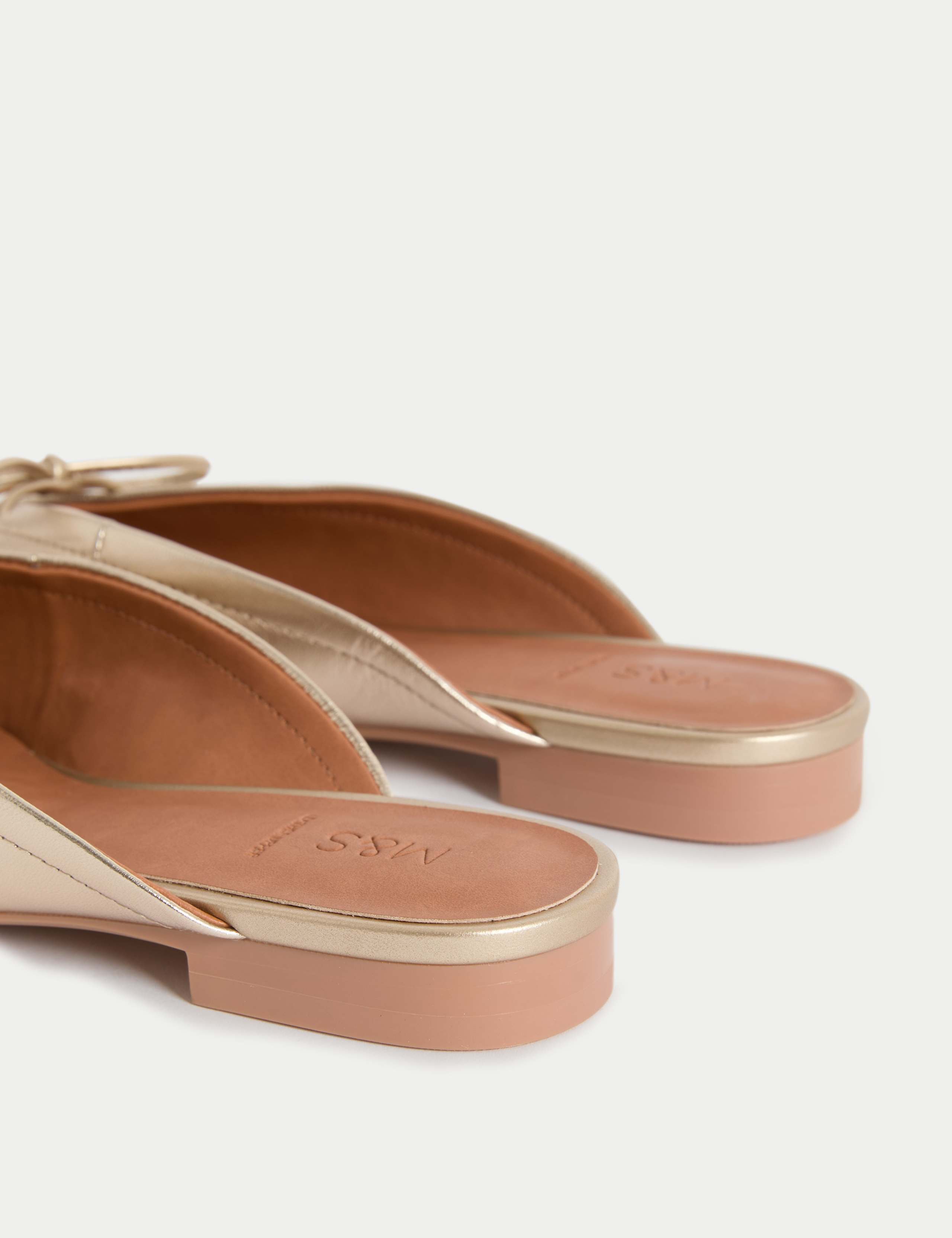 Leather Bow Flat Mules 3 of 3