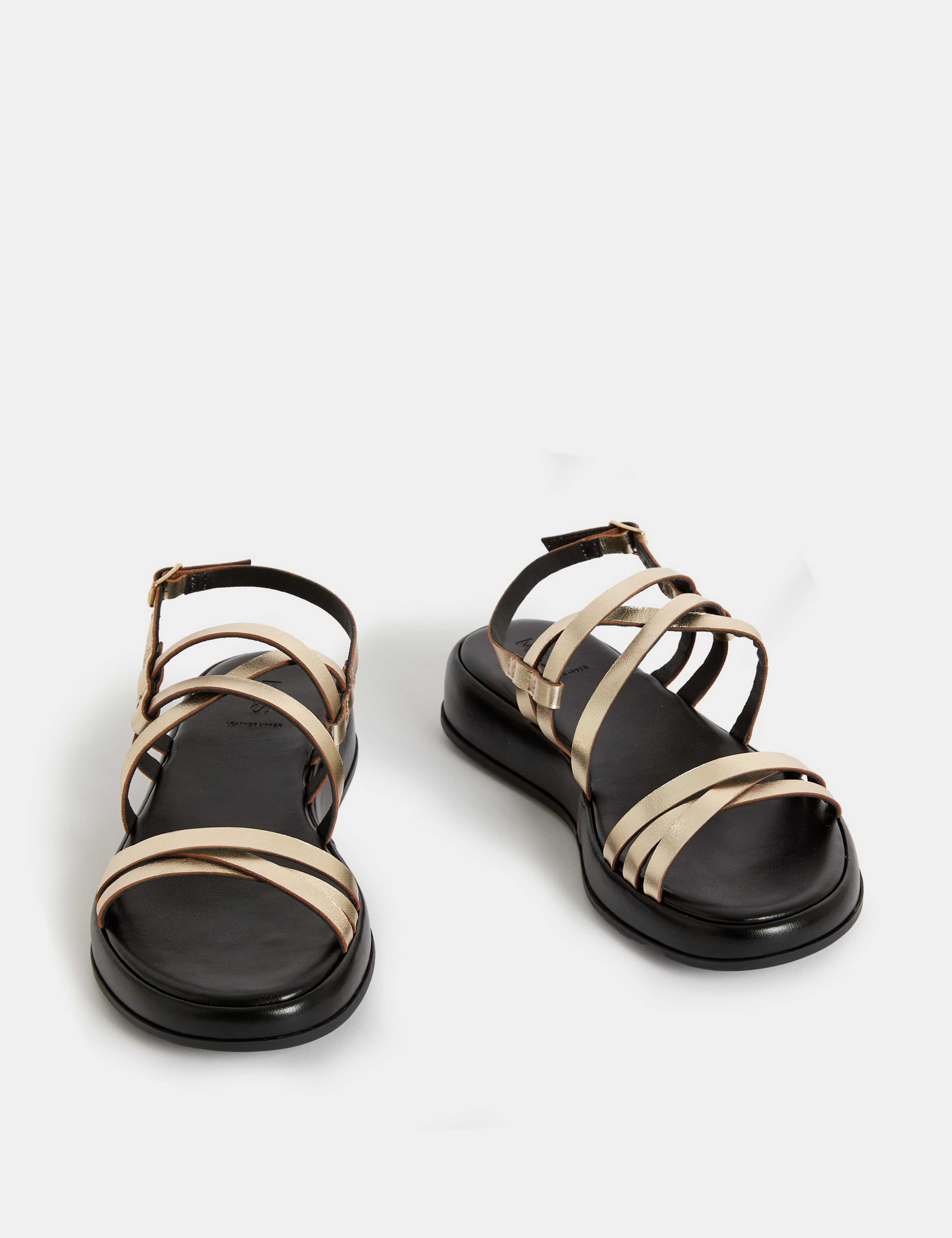 Leather Strappy Flatform Sandals 2 of 3
