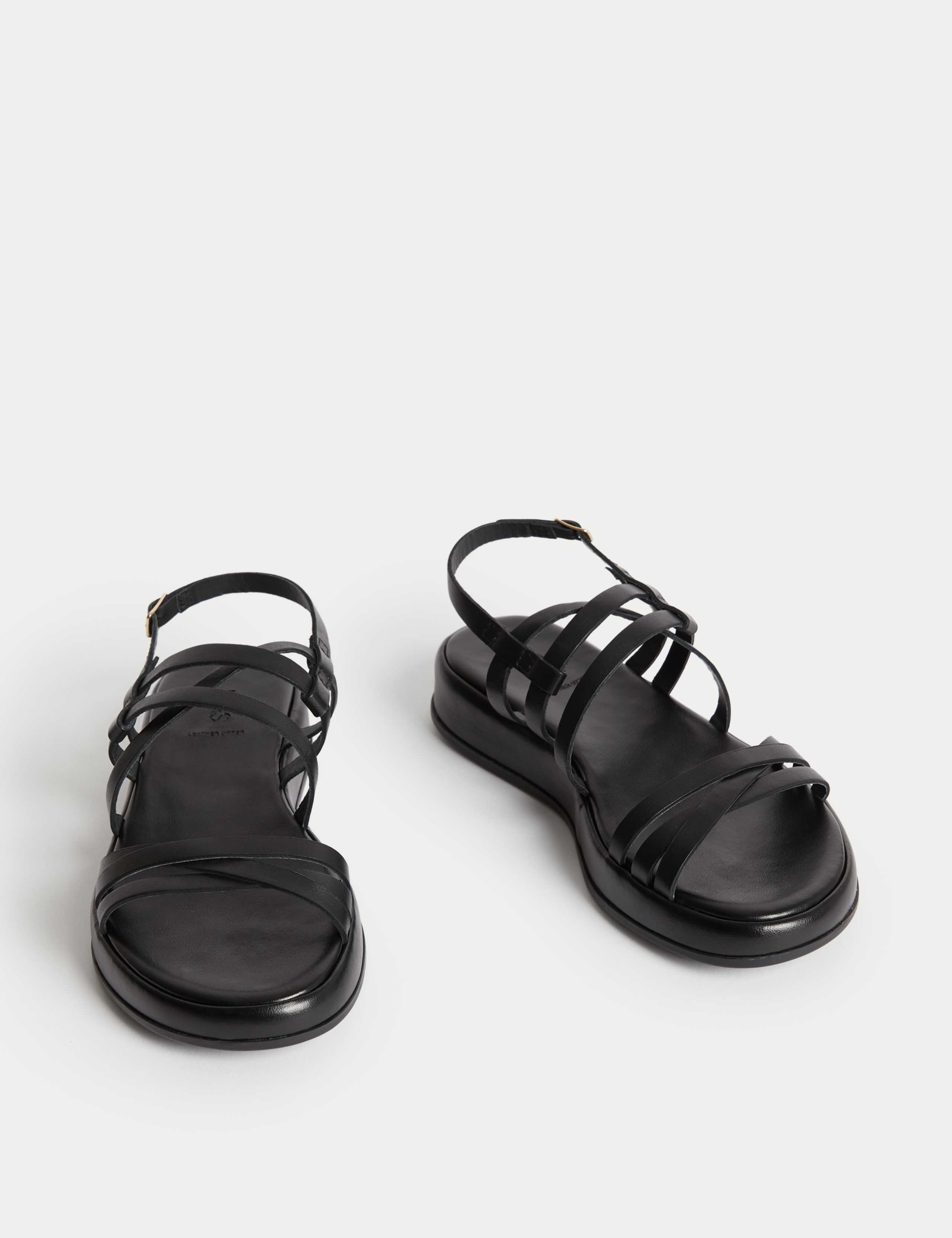 Leather Strappy Flatform Sandals 2 of 3