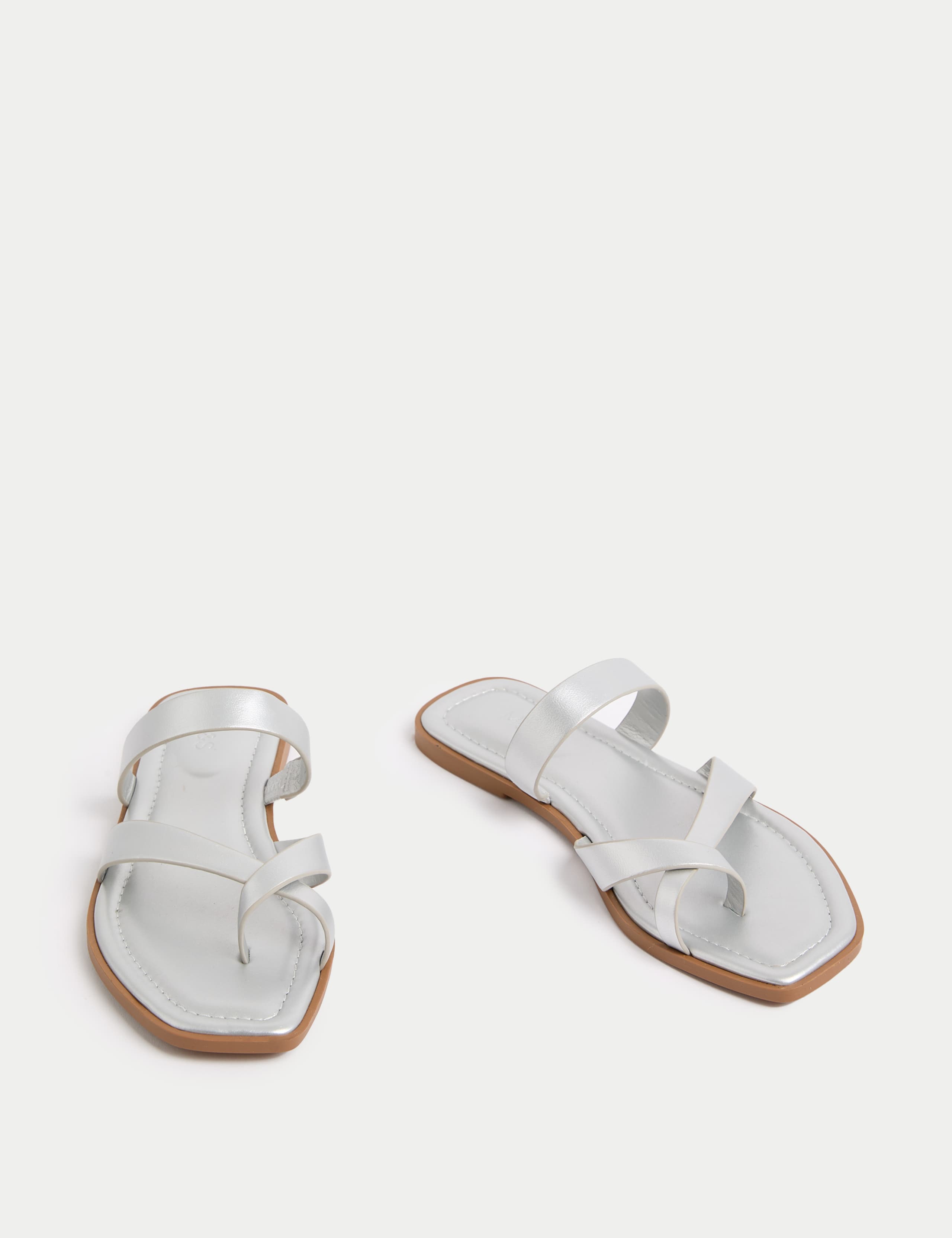 Toe Loop Strappy Flat Mules 2 of 3