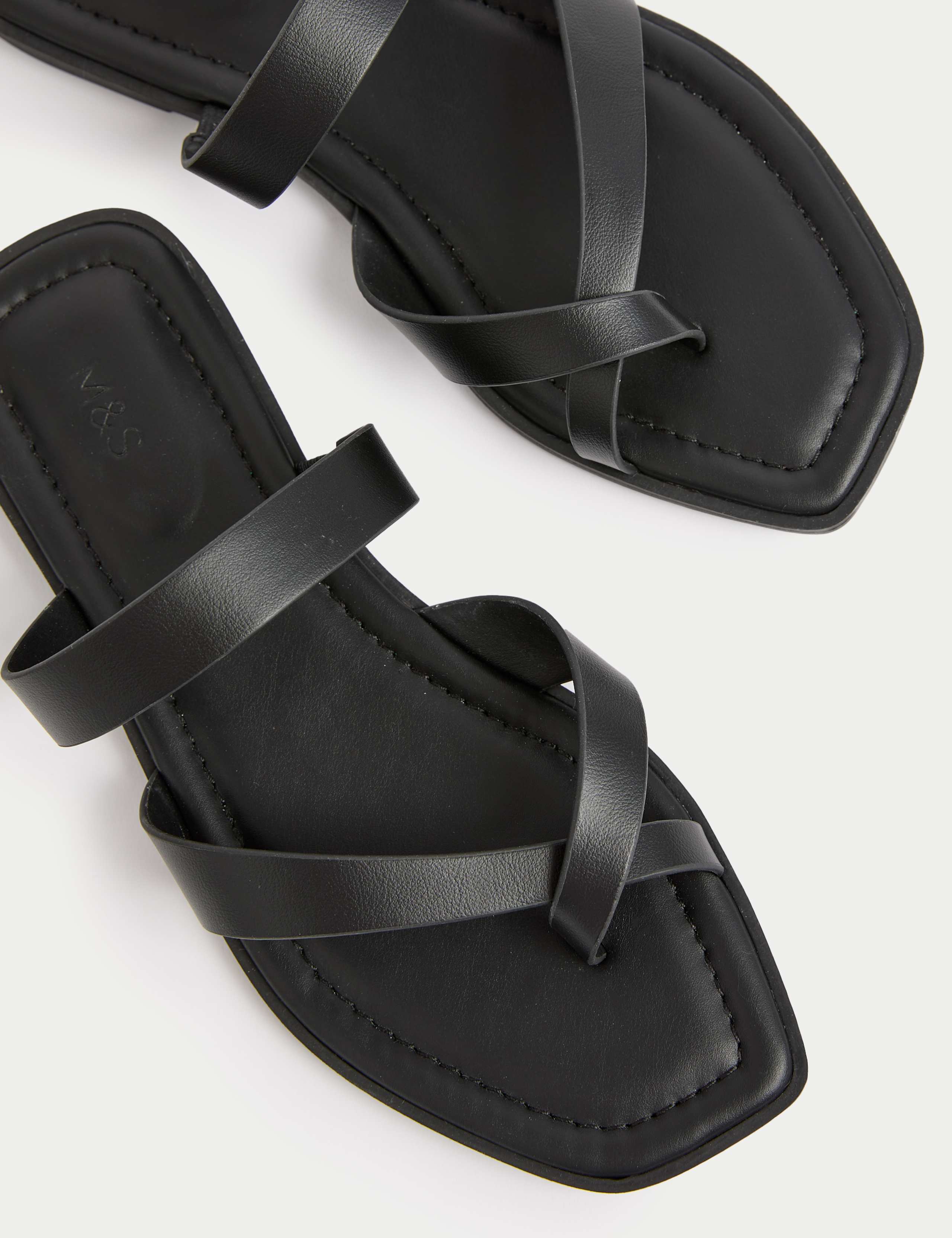 Toe Loop Strappy Flat Mules 3 of 3