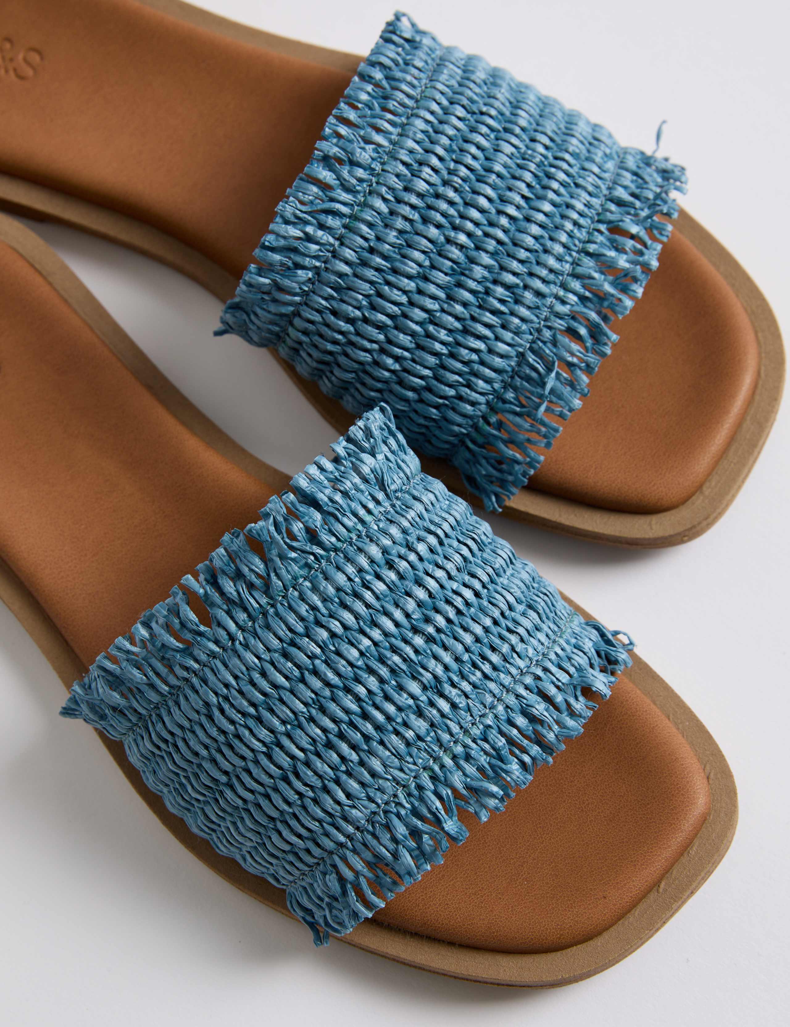 Raffia Flat Square Toe Mule Sandals 3 of 3