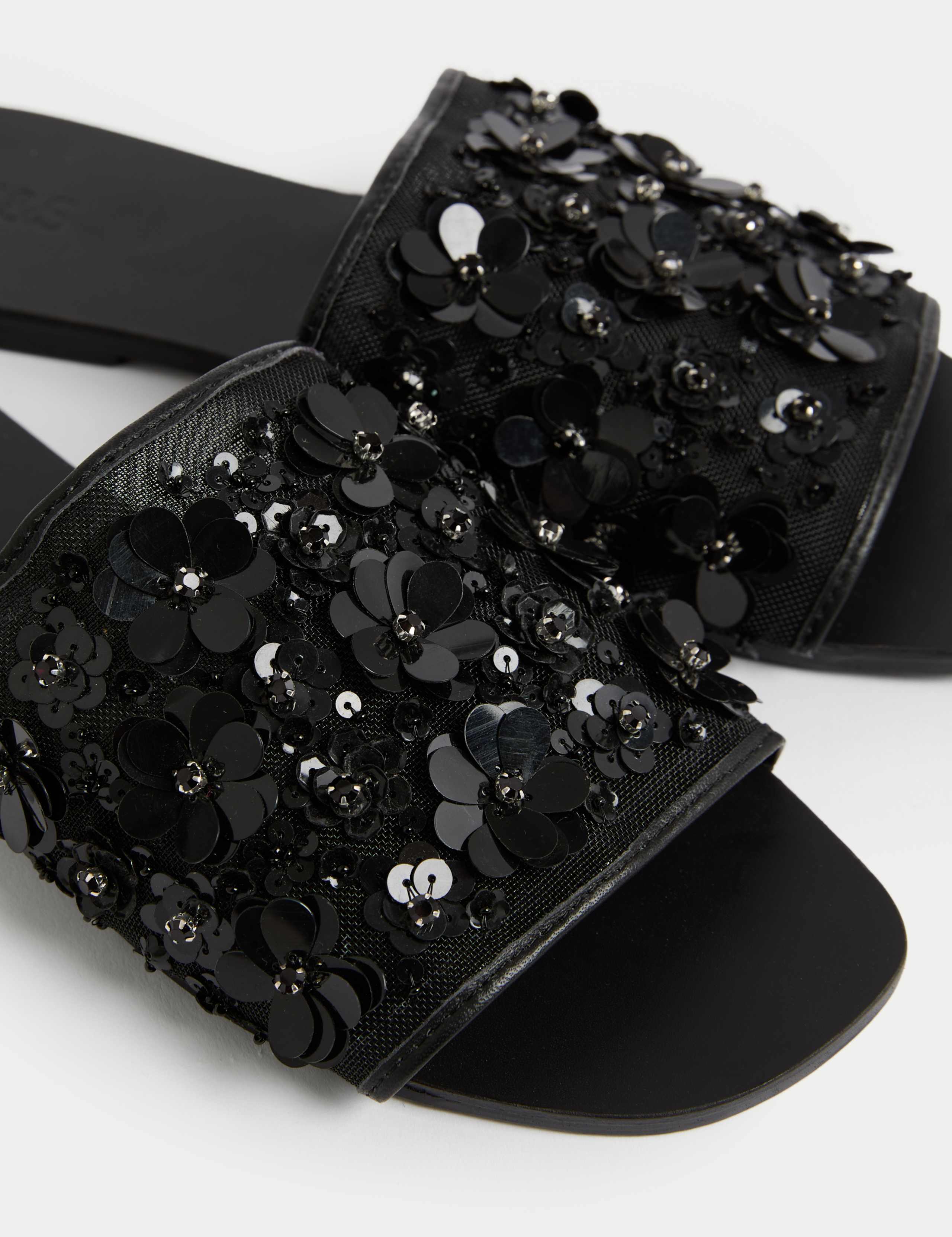 Sequin Flat Mules 2 of 2