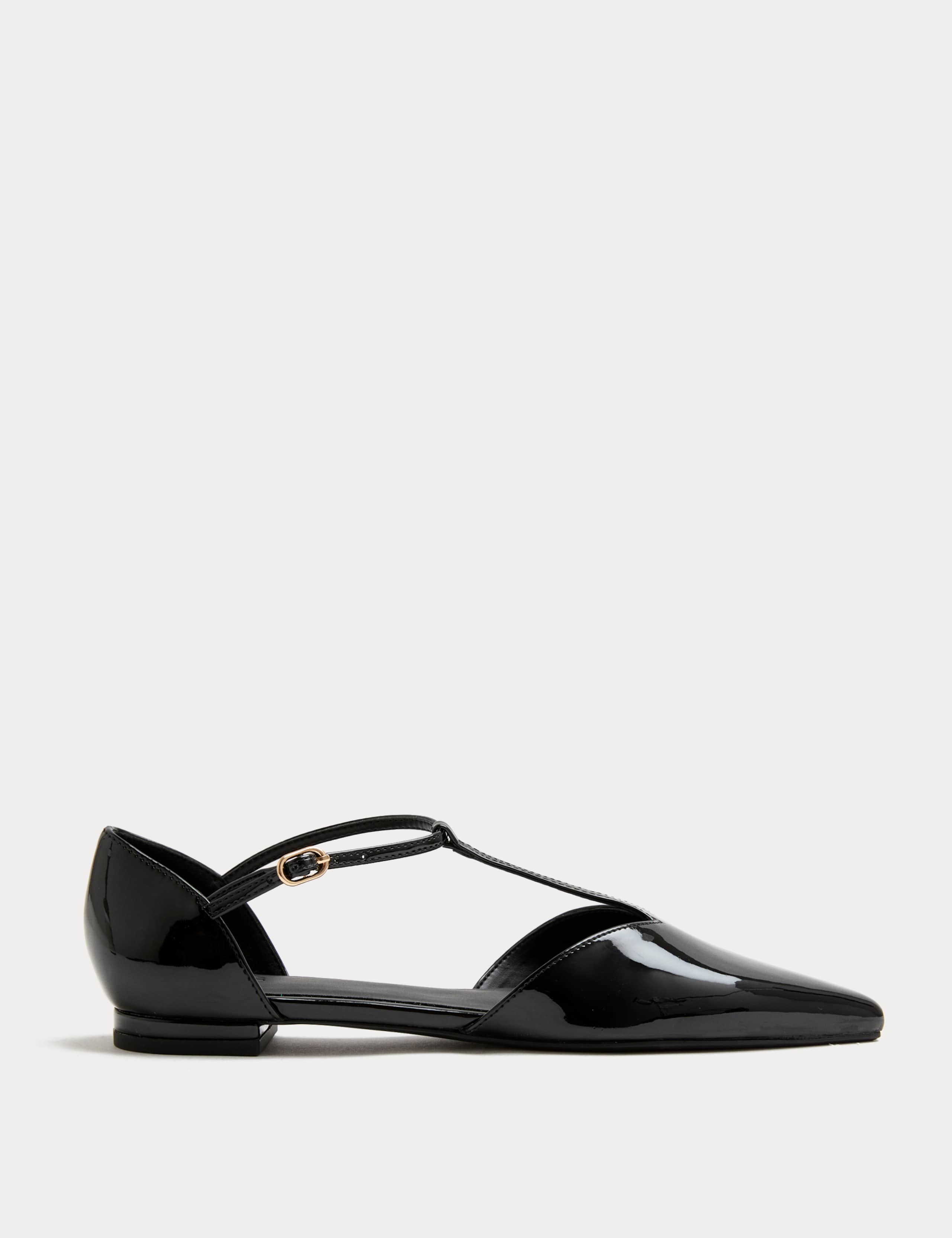 T Bar Pointed Ballet Pump 2 of 3