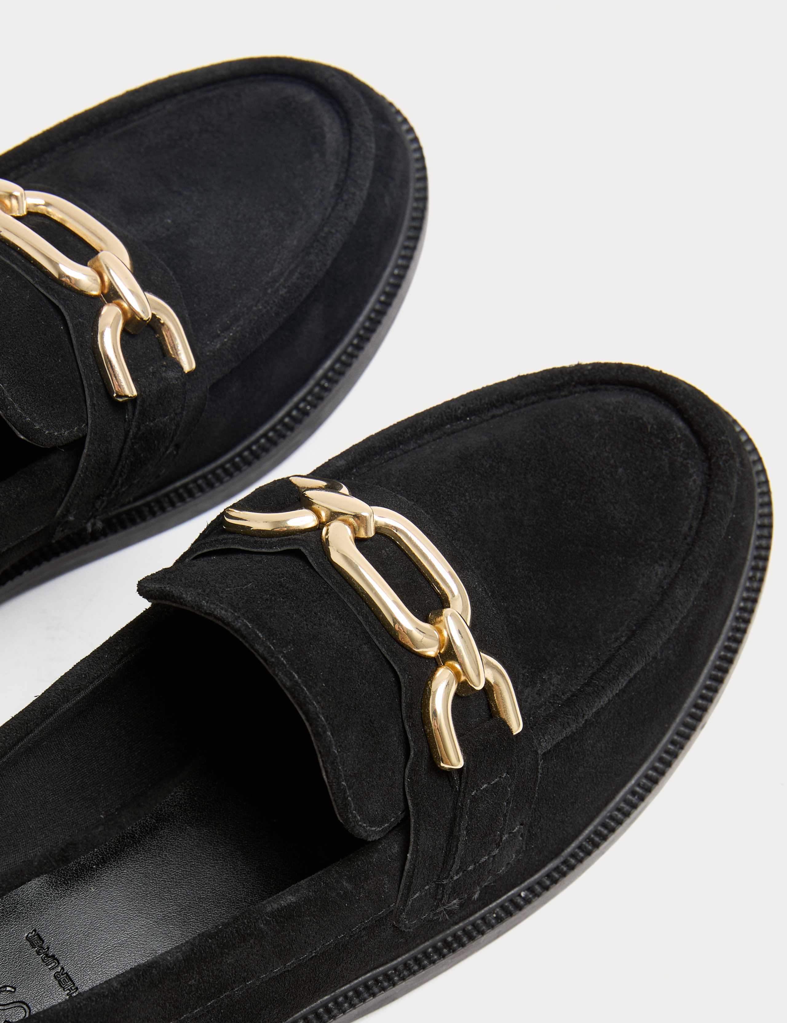 Suede Trim Flat Loafers 3 of 3