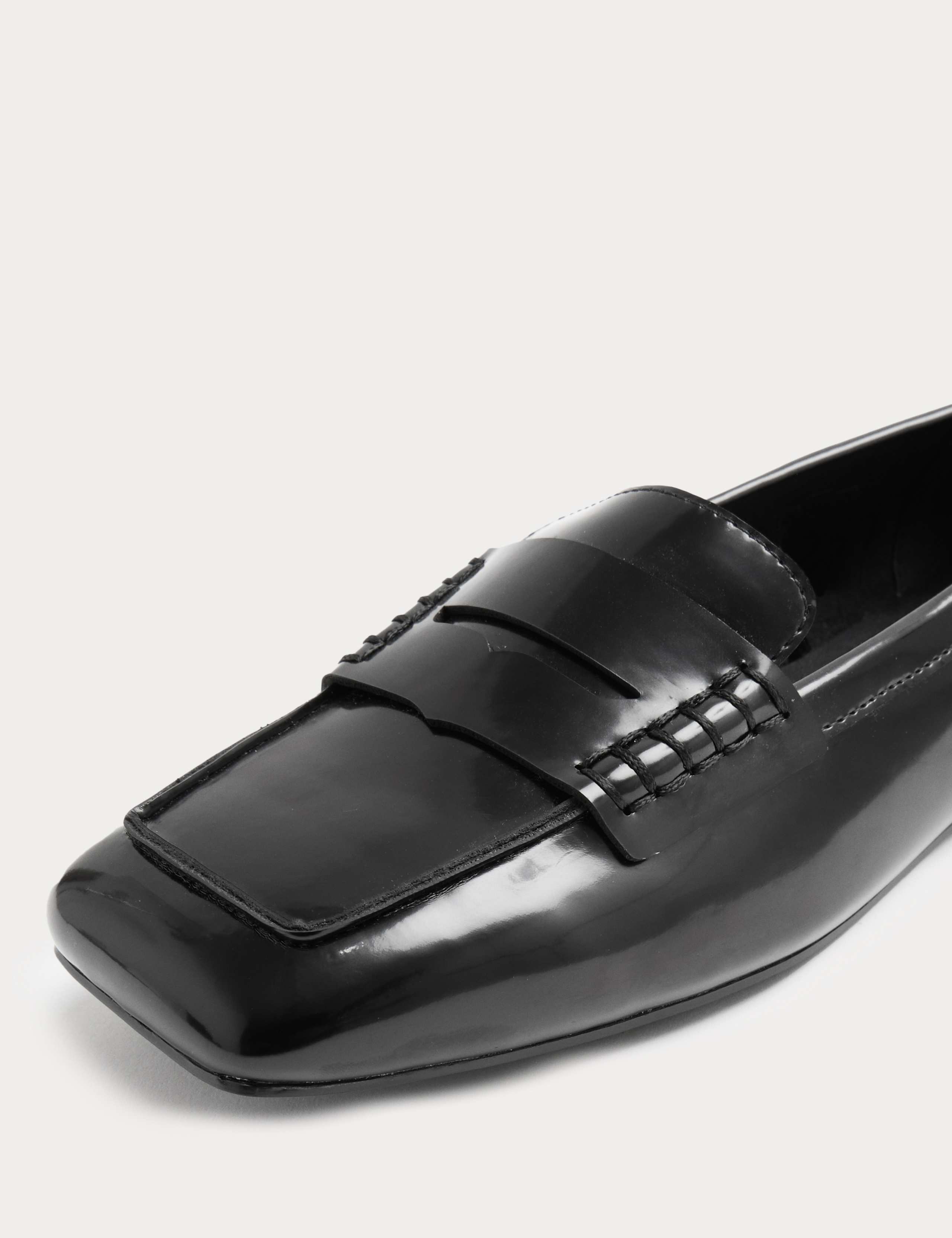Patent Flat Square Toe Loafers 3 of 3
