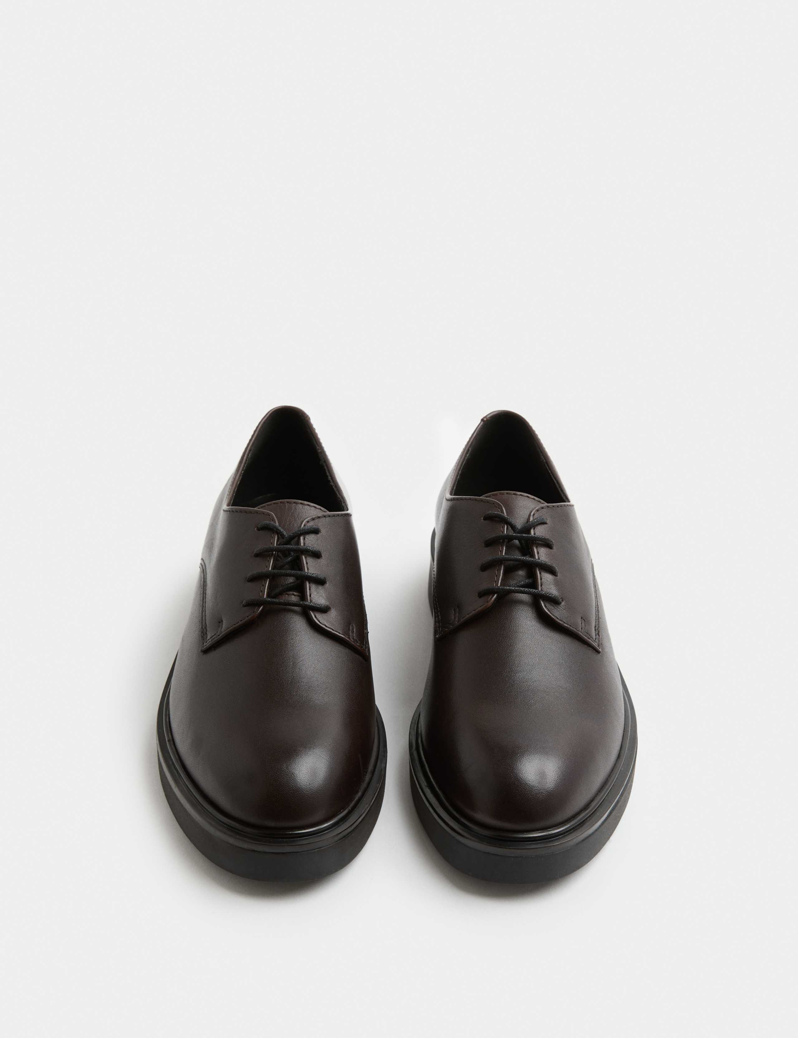 Leather Flat Lace Up Shoes 2 of 3
