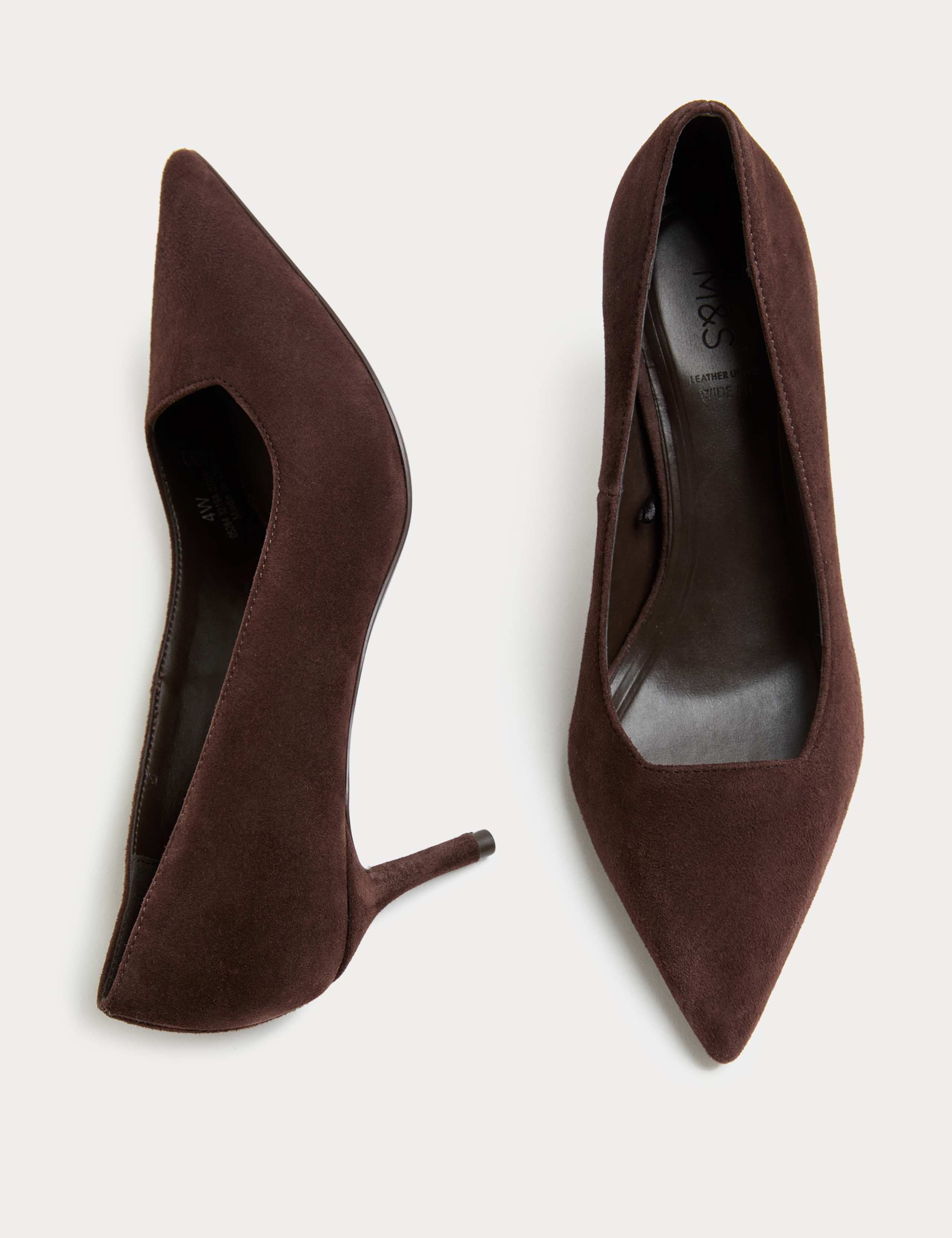 Suede Stiletto Heel Court Shoes 1 of 3