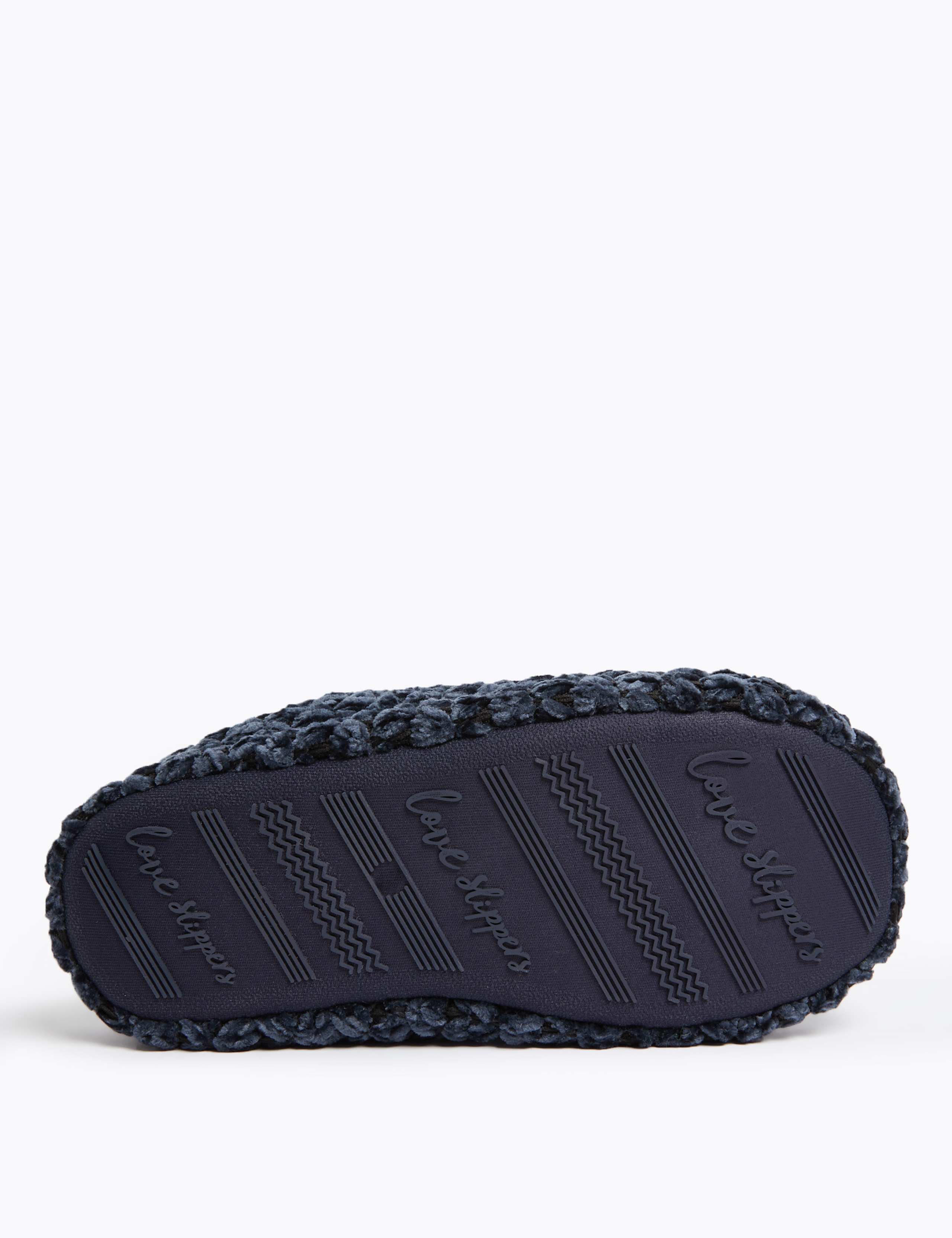 Chenille Star Trim Mule Slippers 4 of 4