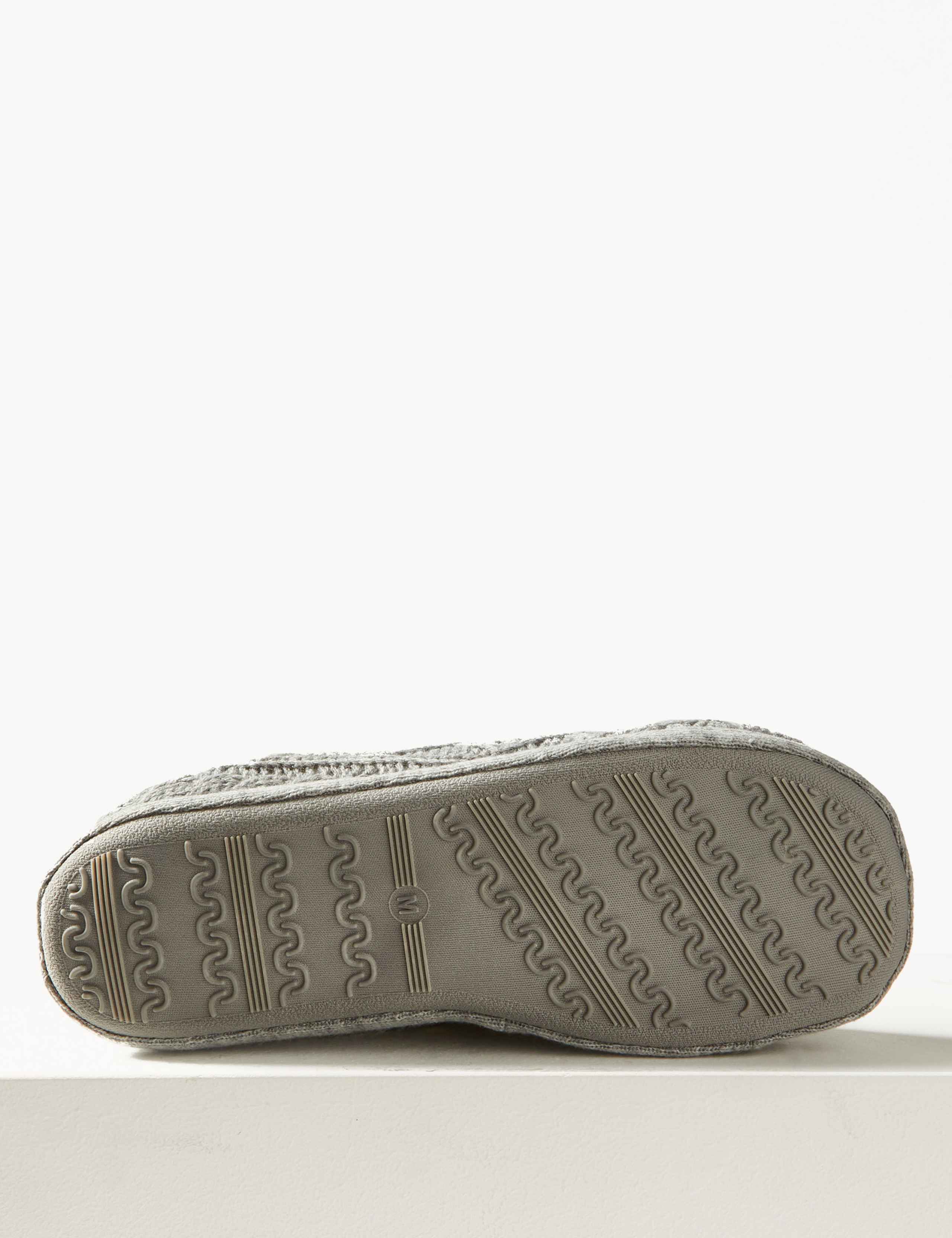 Cable Knit Mule Slippers with Memory Foam 5 of 6