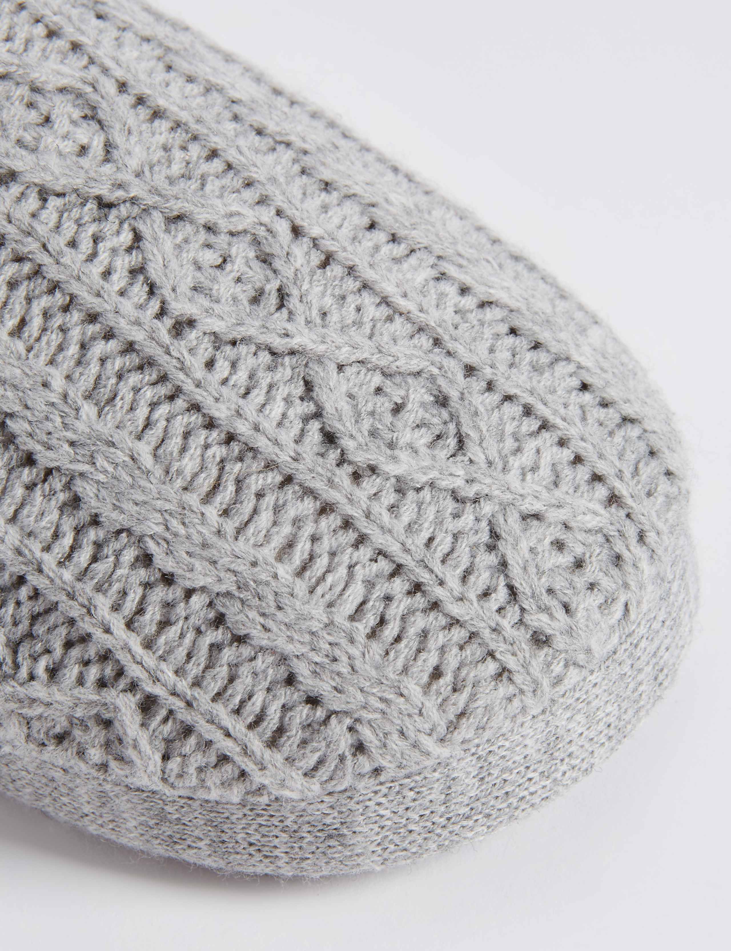 Cable Knit Mule Slippers with Memory Foam 6 of 6