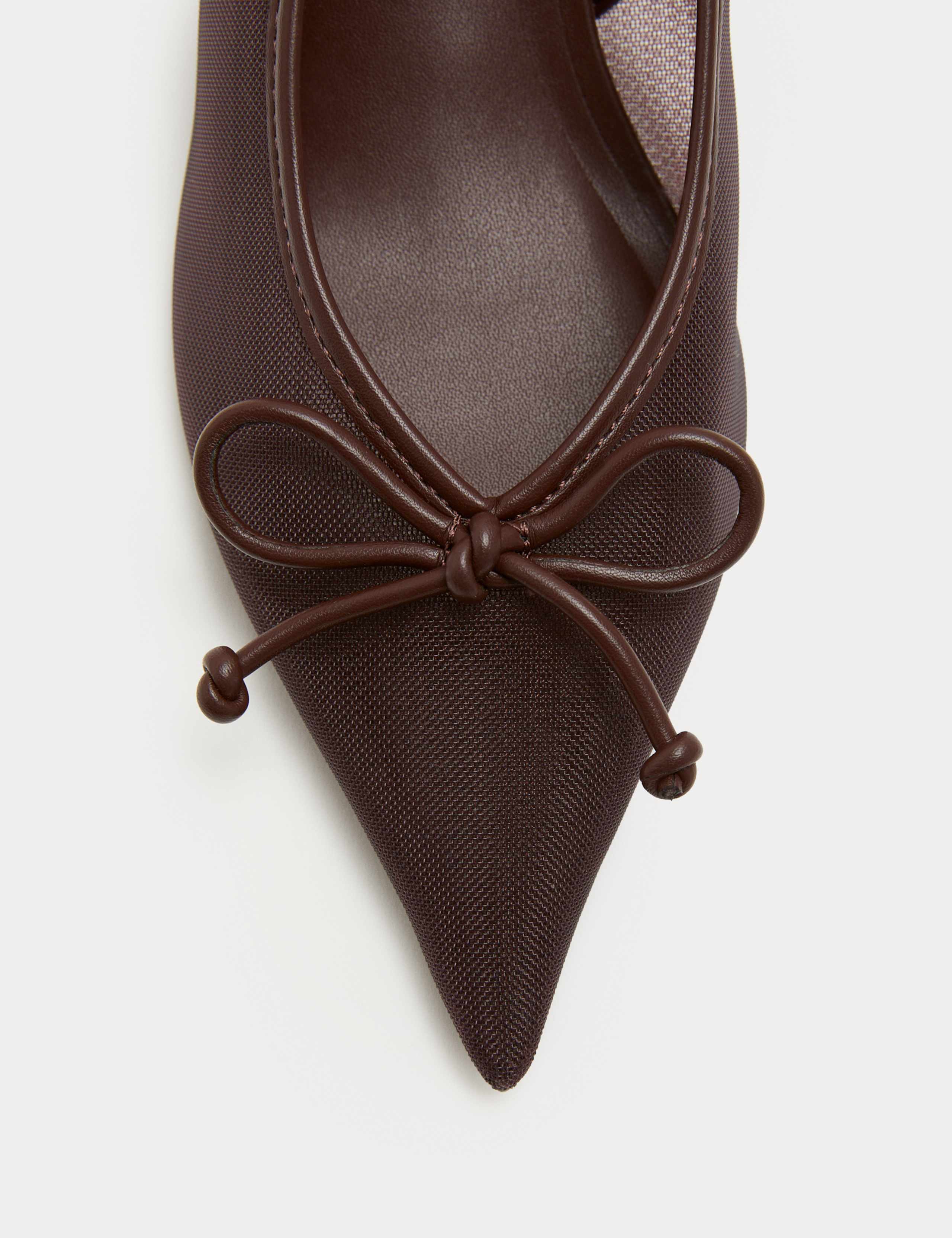 Mesh Point Kitten Heel Slingback Shoes 3 of 3