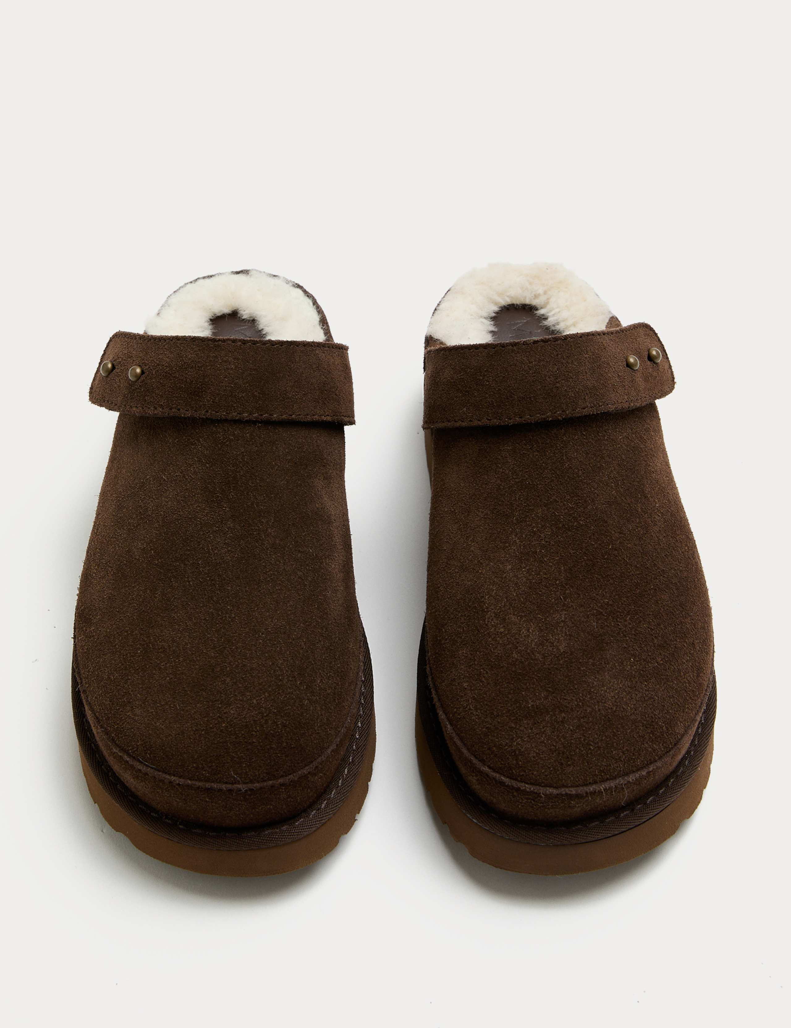 Suede Flatform Clogs 2 of 3