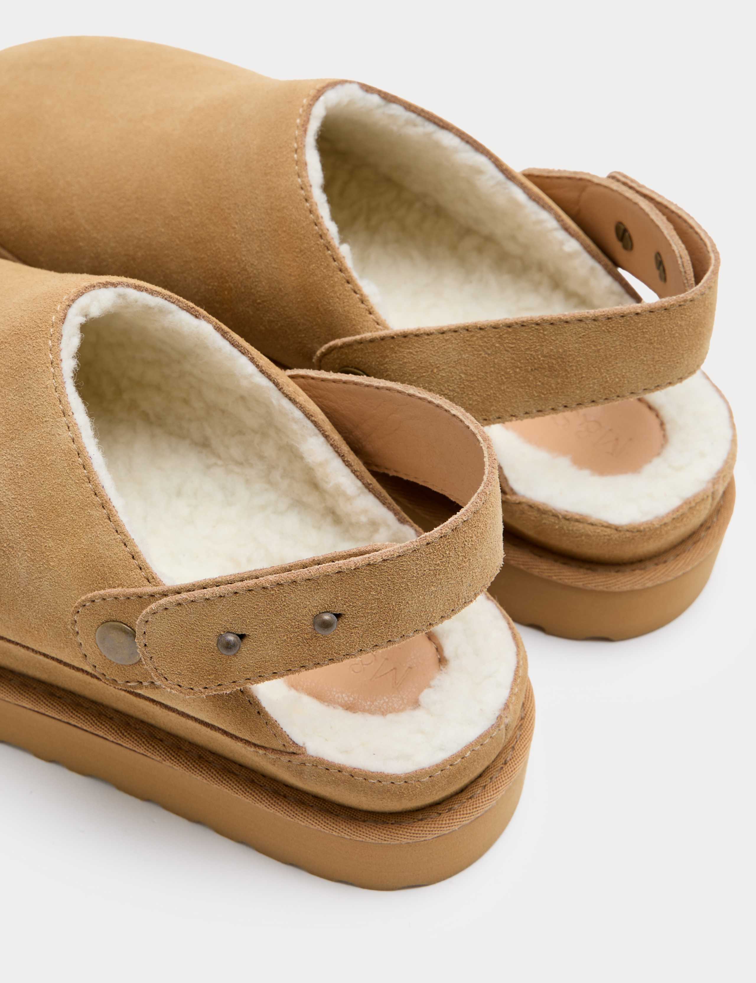 Suede Flatform Clogs 2 of 3