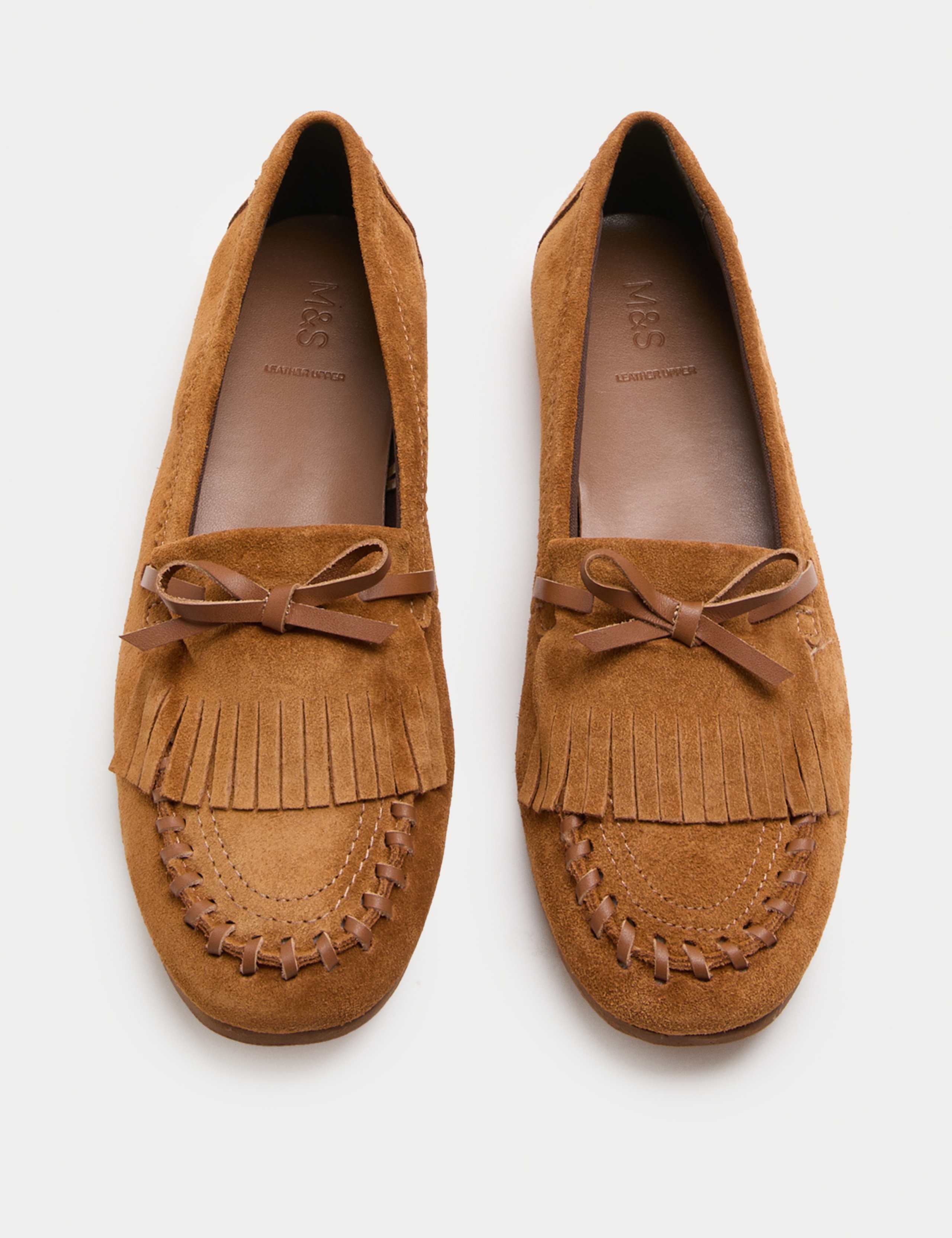 Suede Tassel Bow Flat Loafer 3 of 3