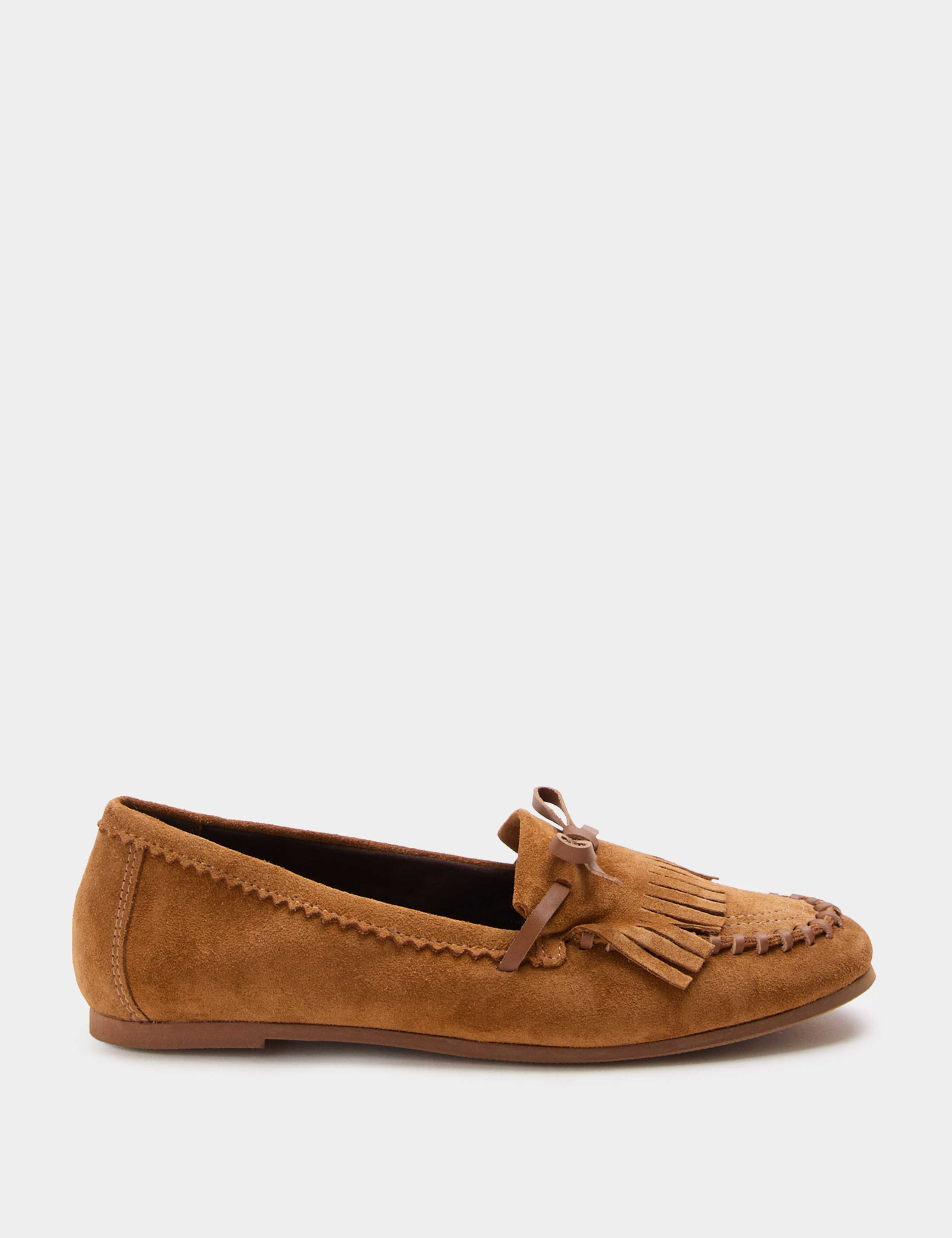 Suede Tassel Bow Flat Loafer 1 of 3