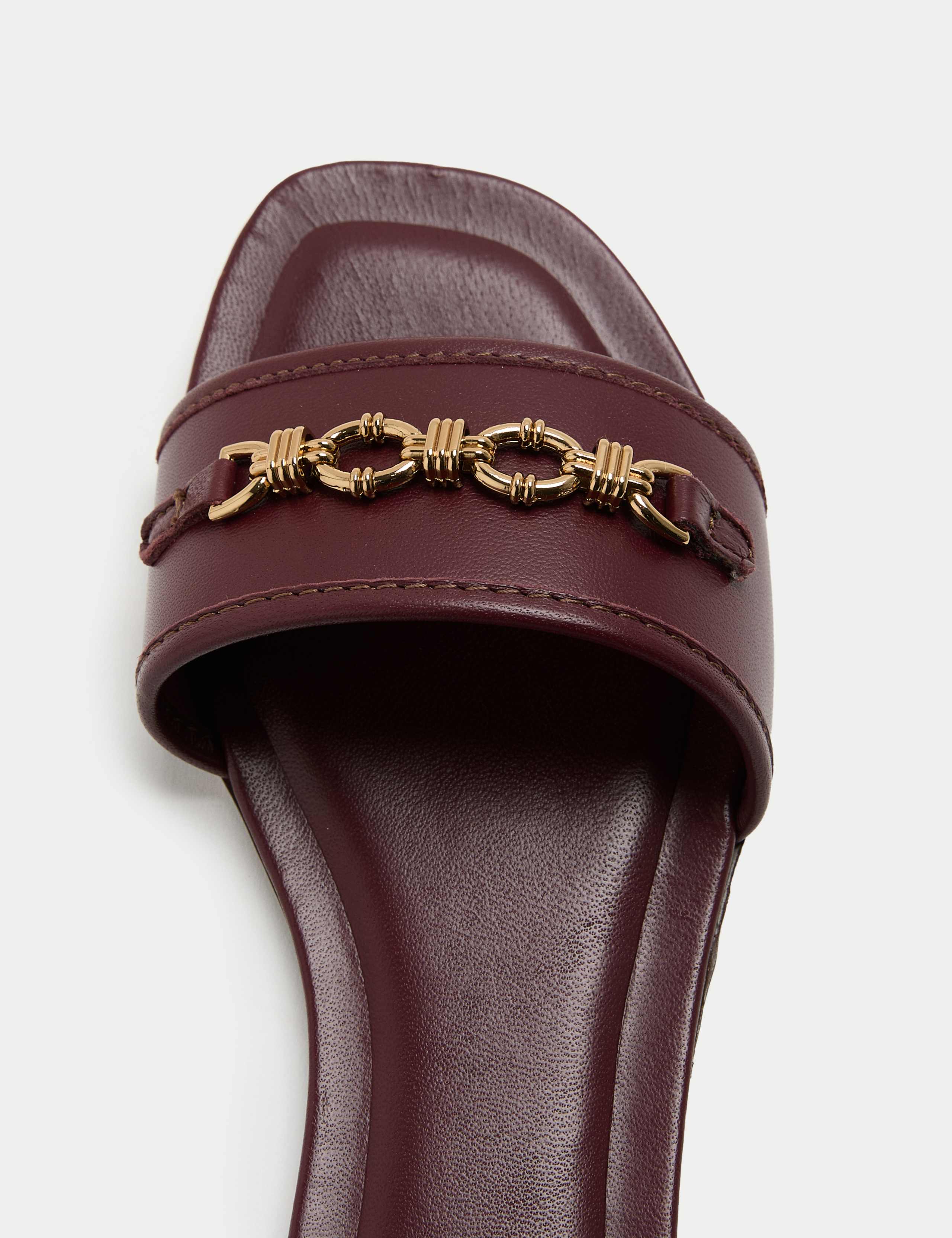 Leather Trim Flat Mules 3 of 3