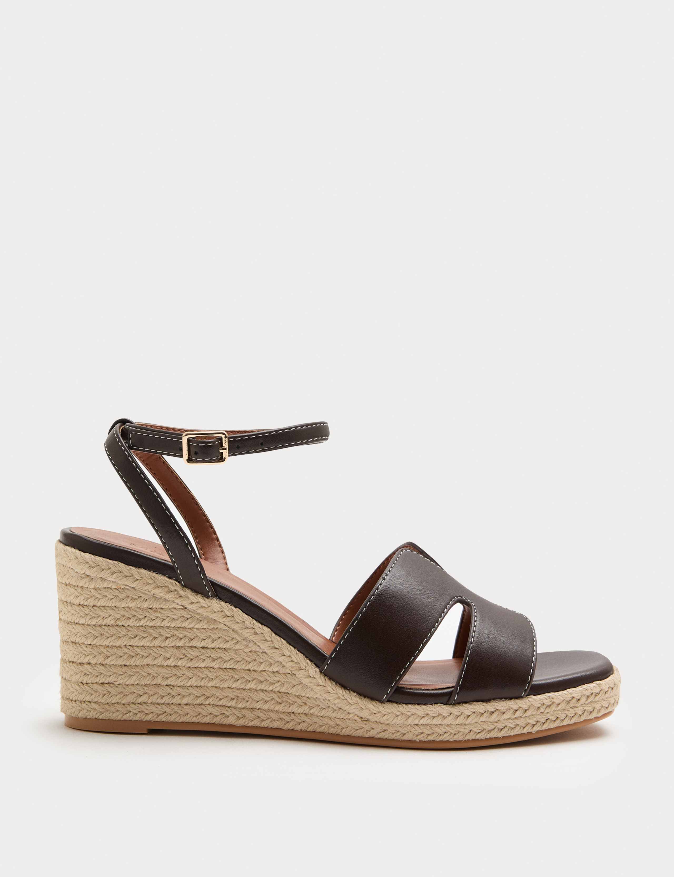Wide Fit Ankle Strap Wedge Sandals 2 of 3
