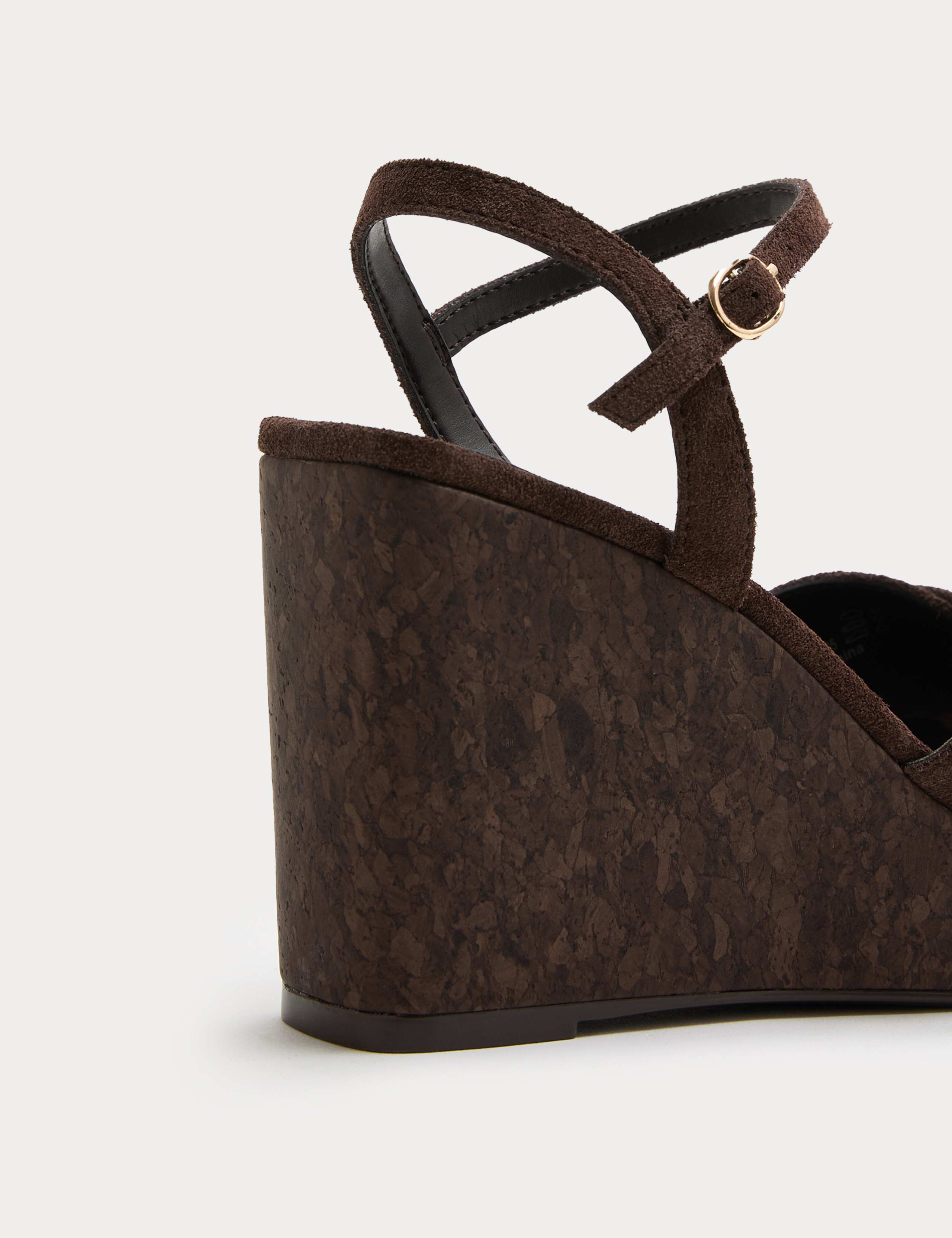 Suede Buckle Ankle Strap Wedge Sandals 3 of 3