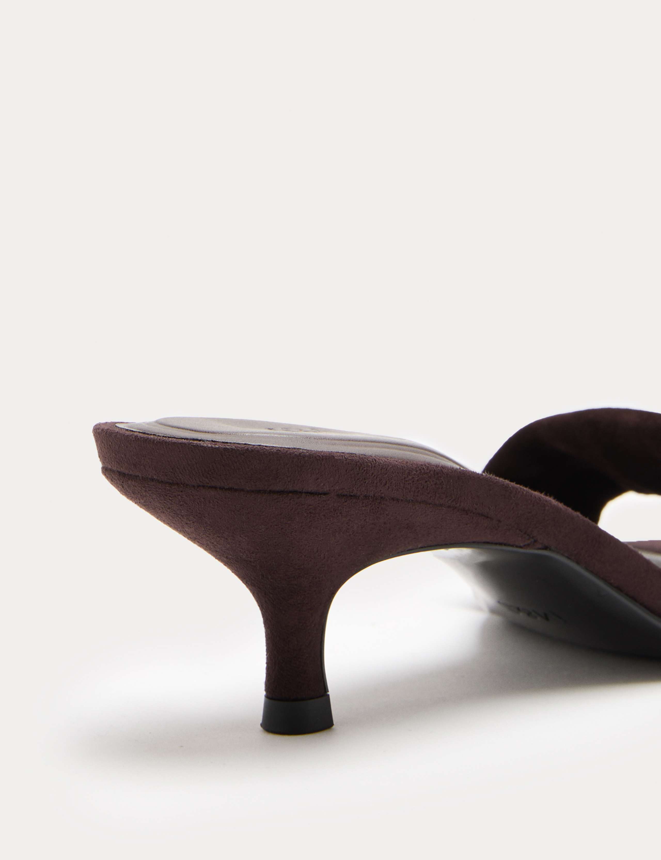 Suede Kitten Heel Open Toe Mules 3 of 3