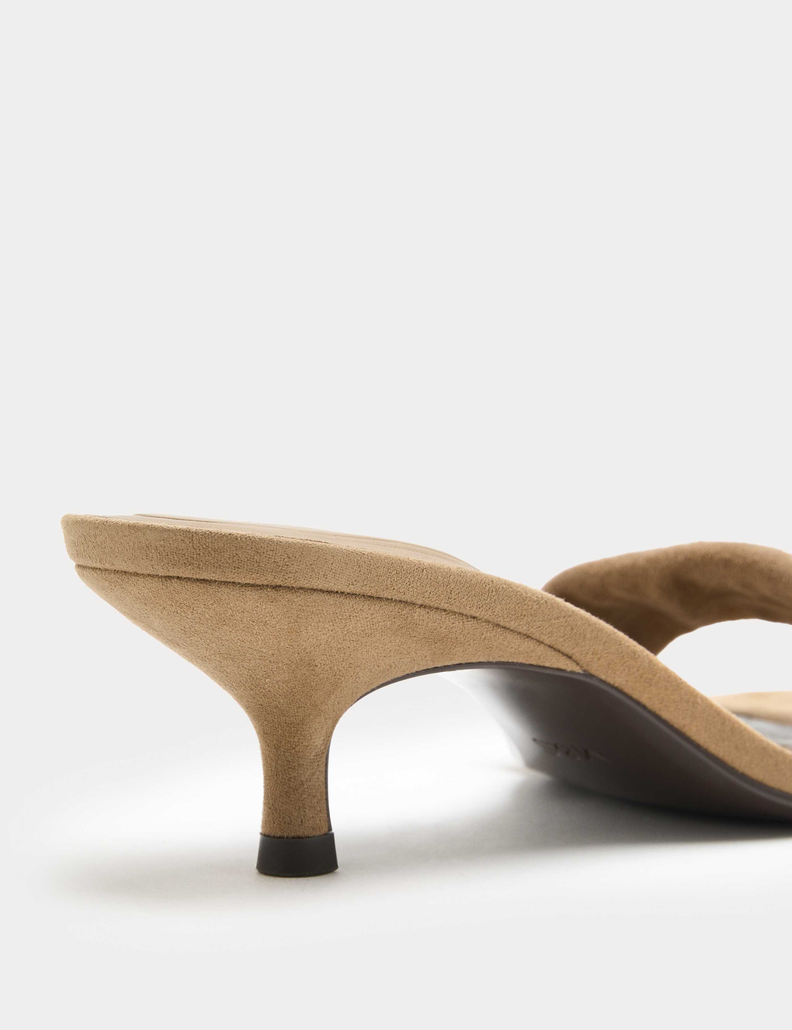 Suede Kitten Heel Open Toe Mules 3 of 3