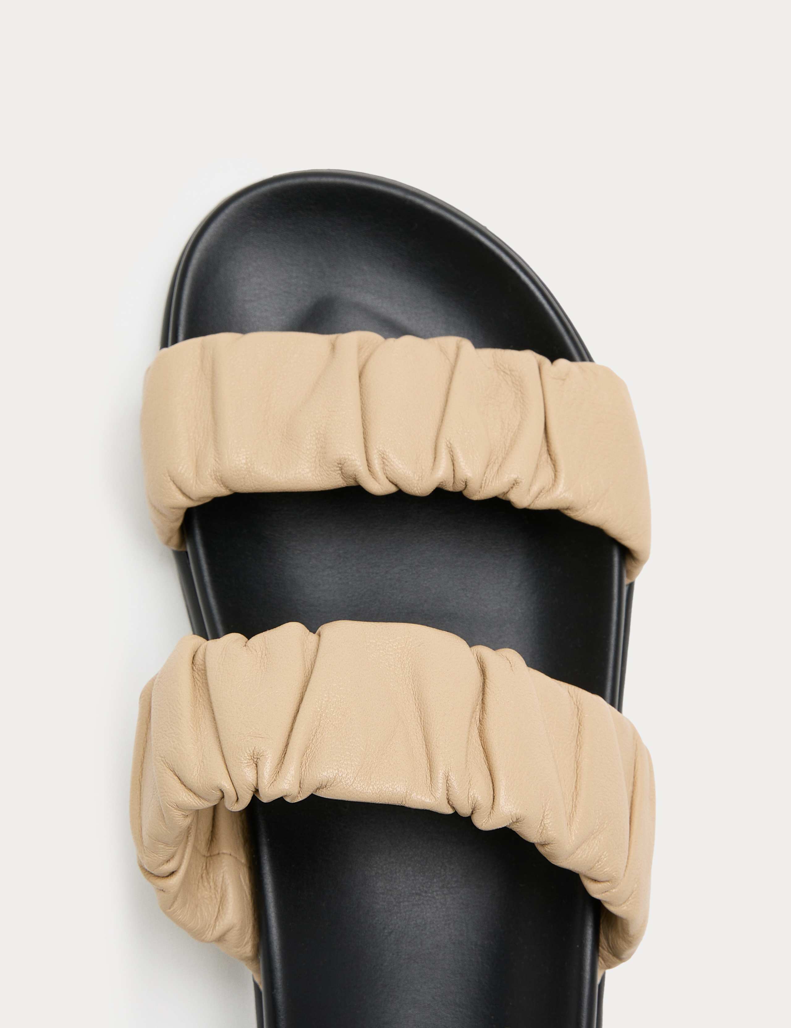 Ruched Leather Mule Footbed Sandals 3 of 3