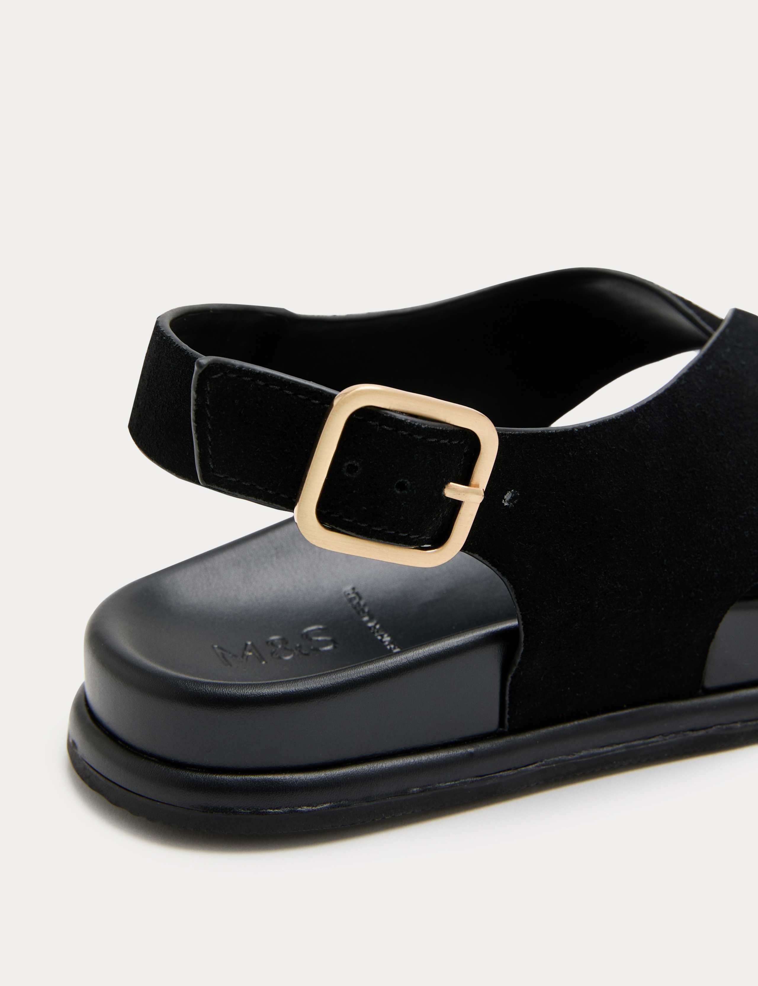 Suede Crossover Footbed Sandals 3 of 3