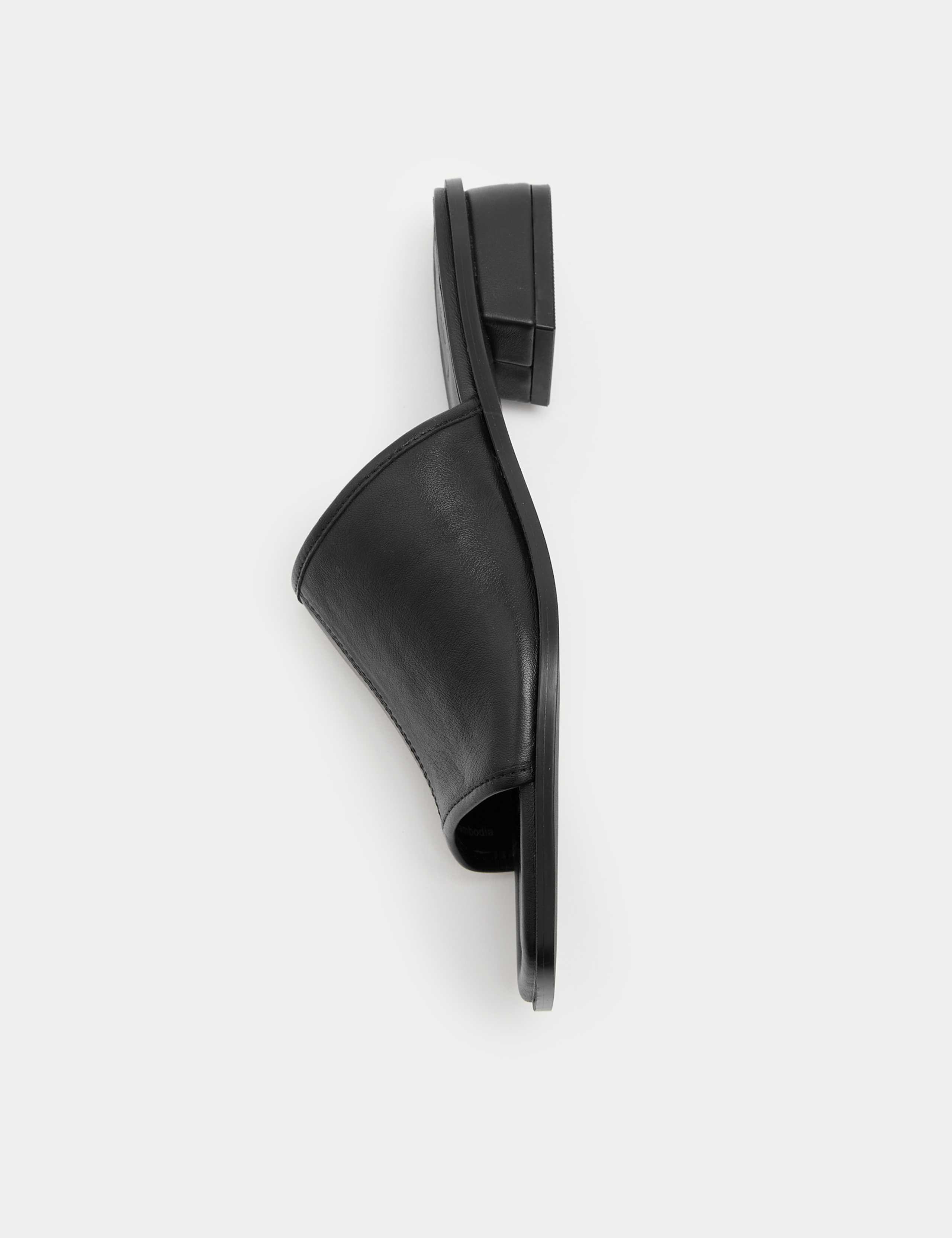 Leather Block Heel Peep Toe Mules 2 of 3