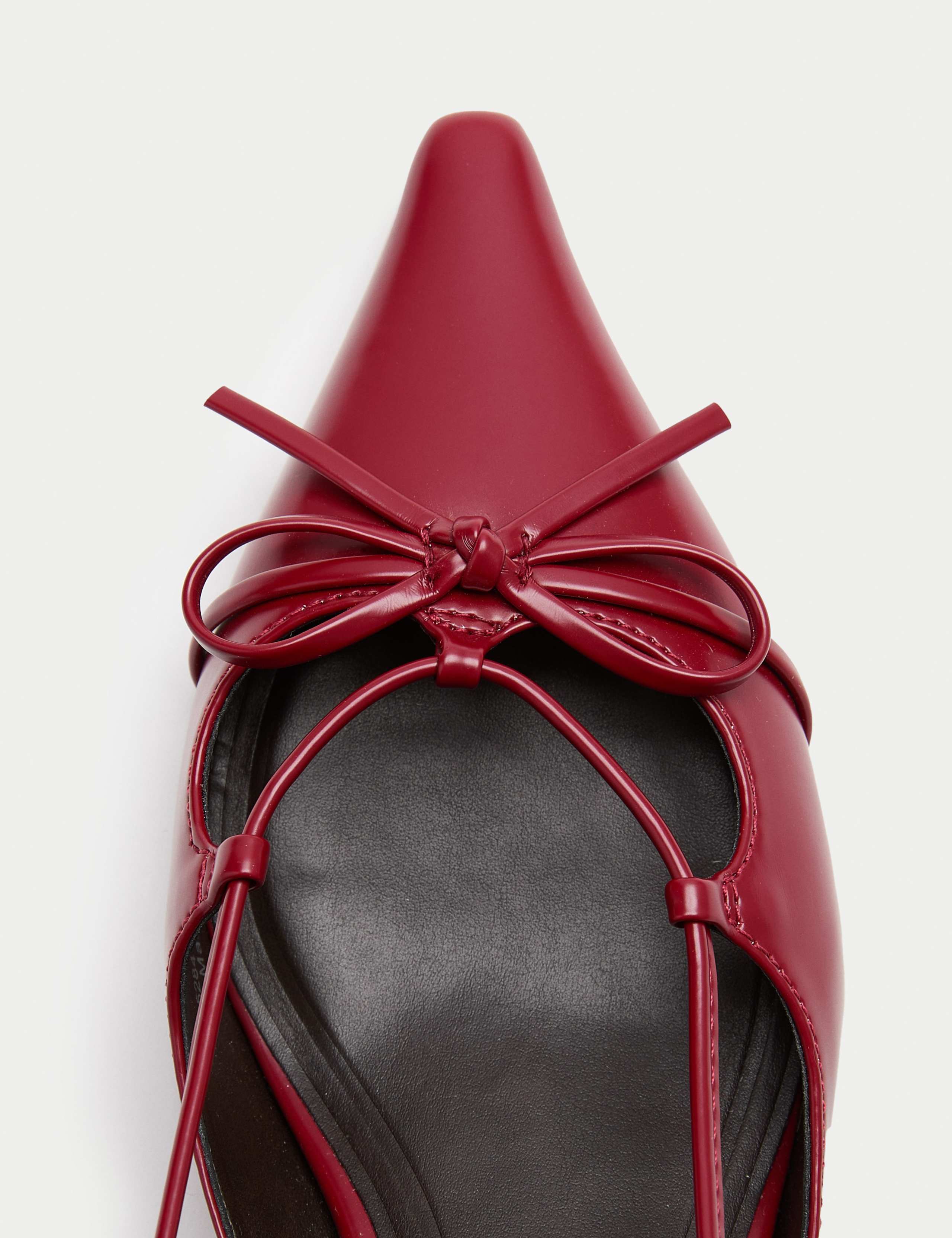 Bow Kitten Heel Pointed Slingback Shoes 3 of 3