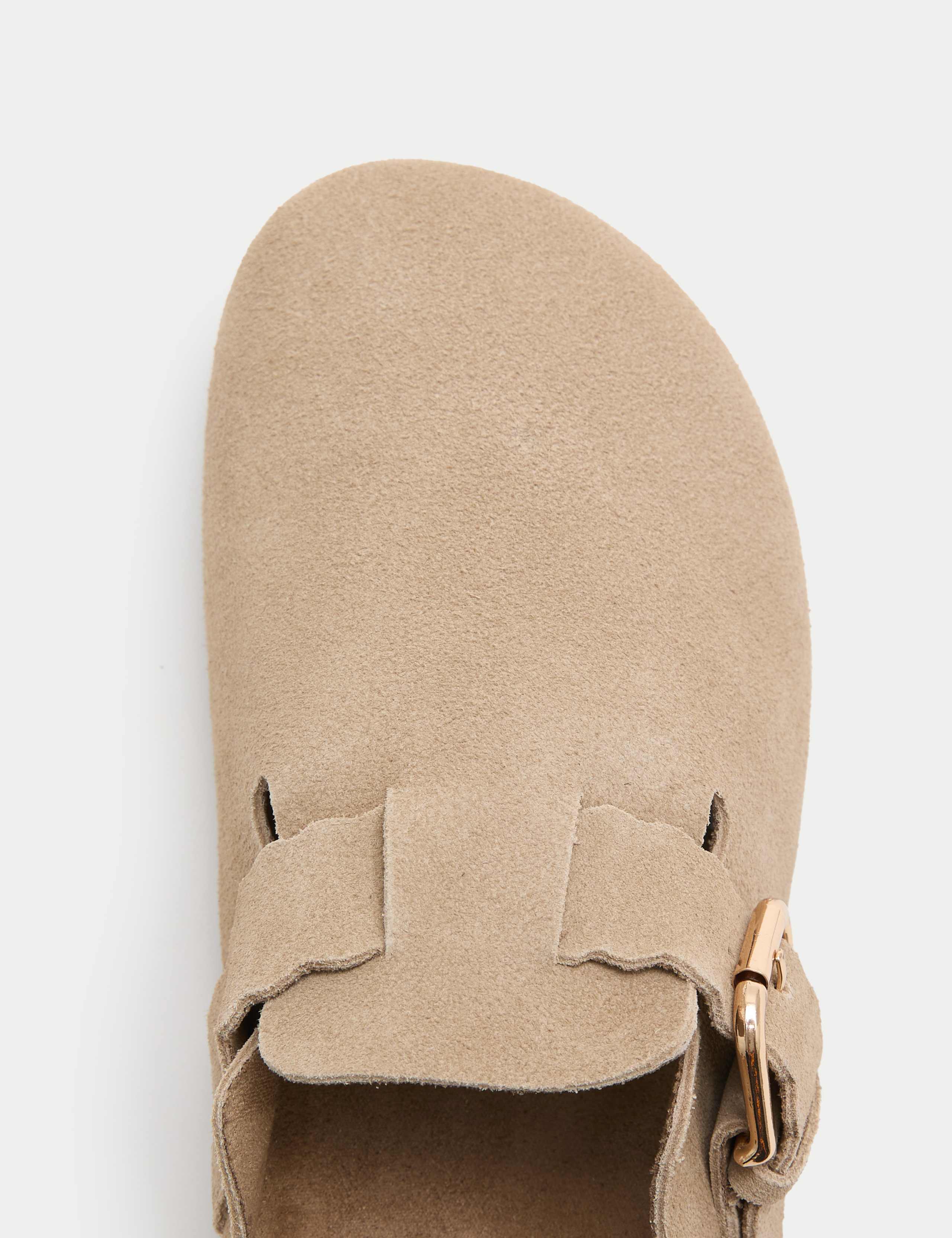 Suede Scallop Edge Strap Clogs 3 of 3