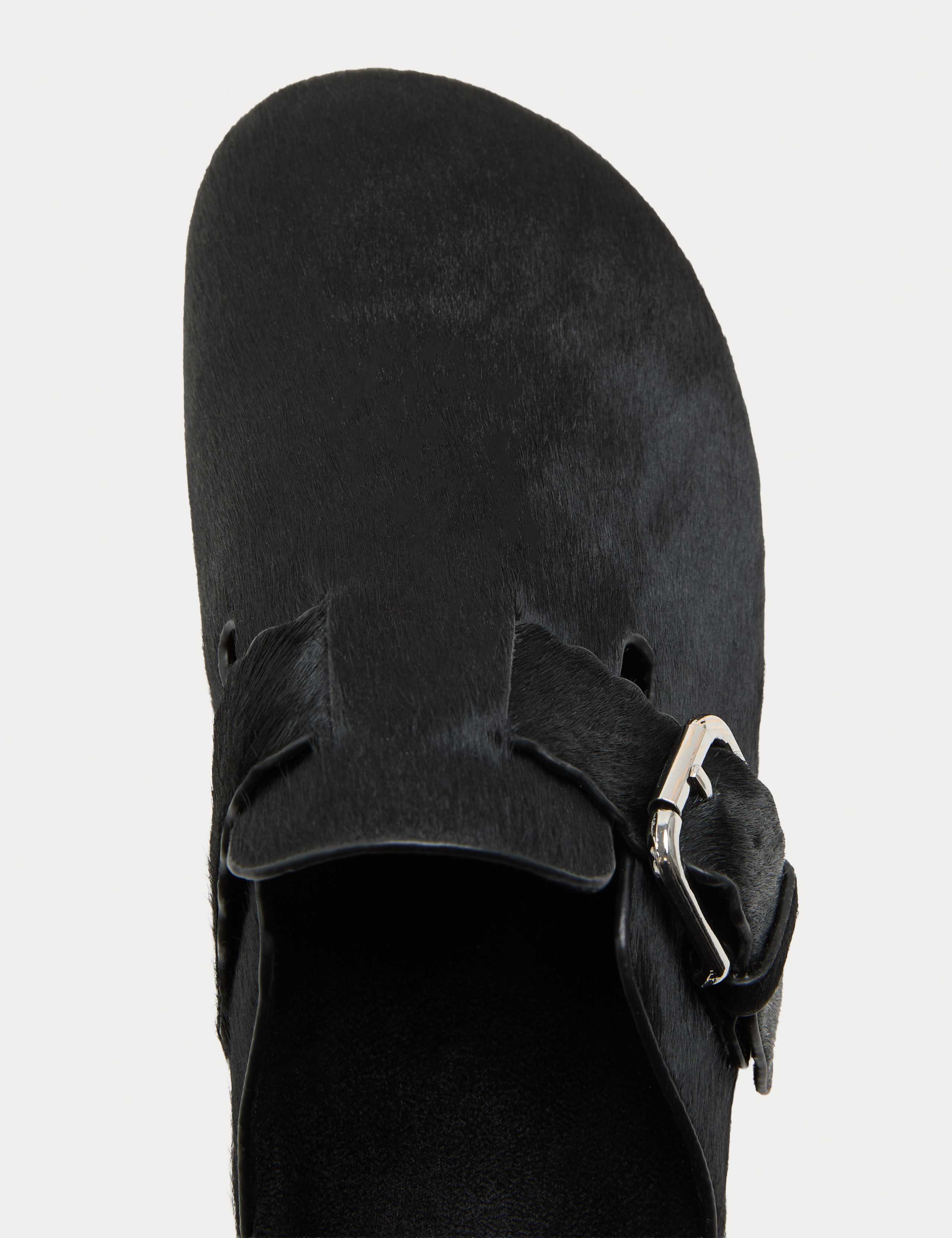 Leather Hair On Scallop Edge Strap Clogs 3 of 3