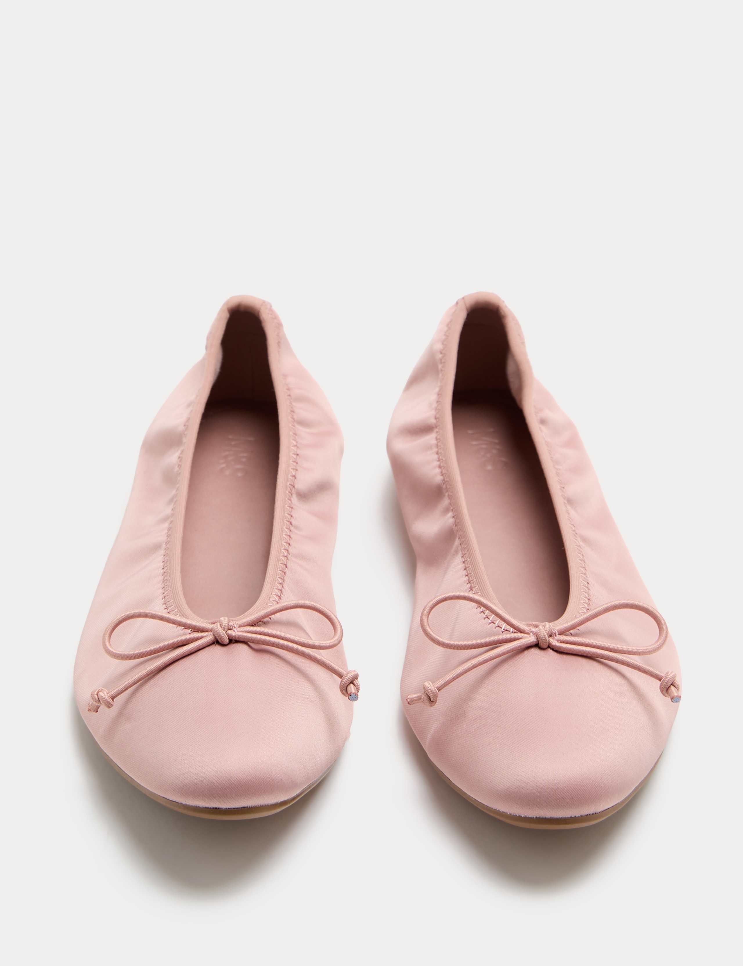 Satin Flat Ballet Pumps 1 of 3
