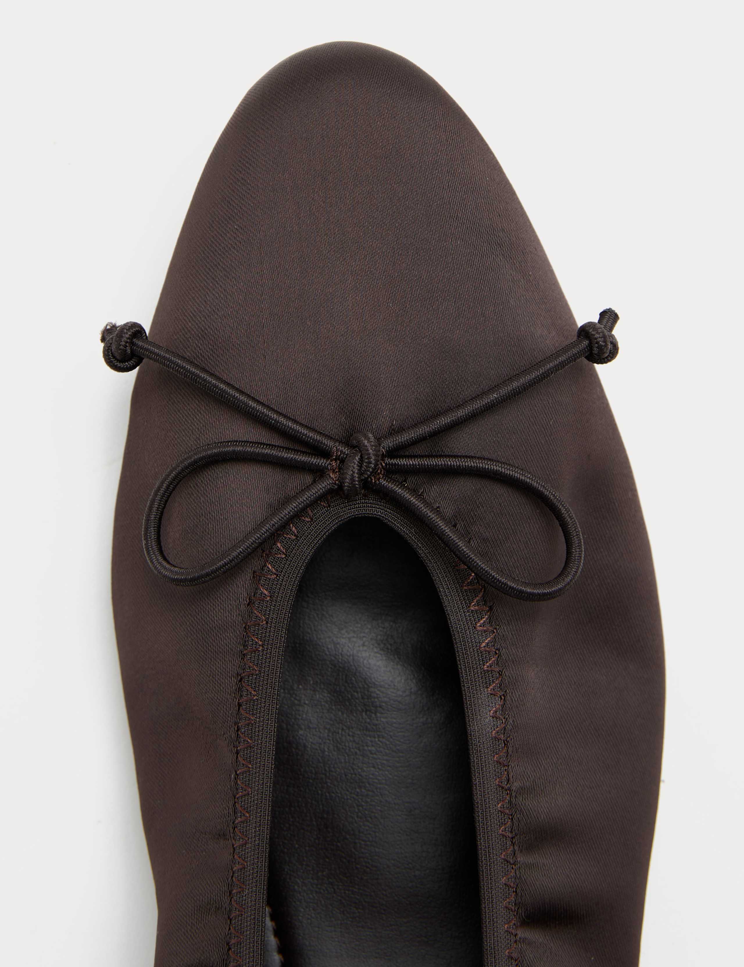 Satin Flat Ballet Pumps 3 of 3