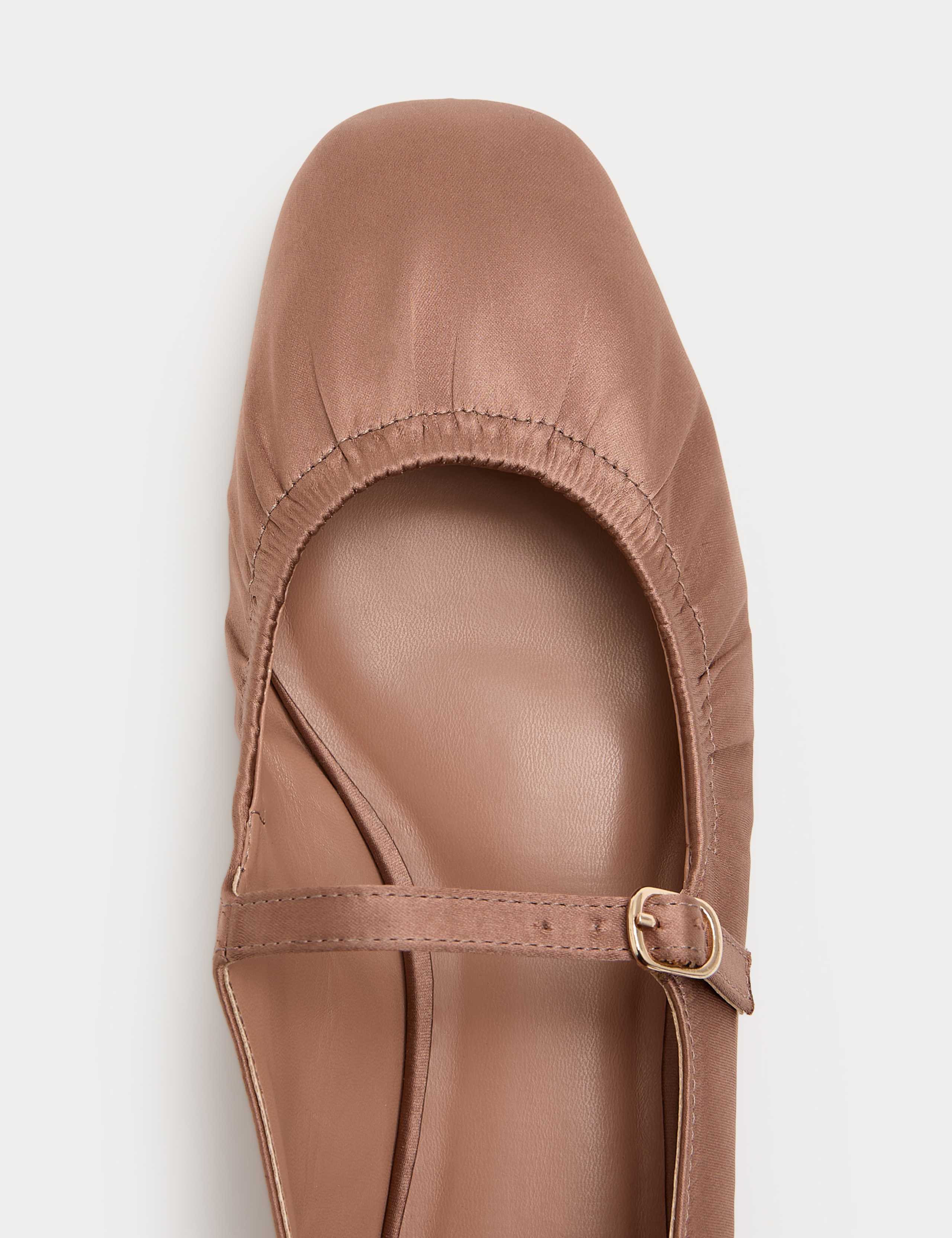Satin Flat Mary Jane Ballet Pump 3 of 3