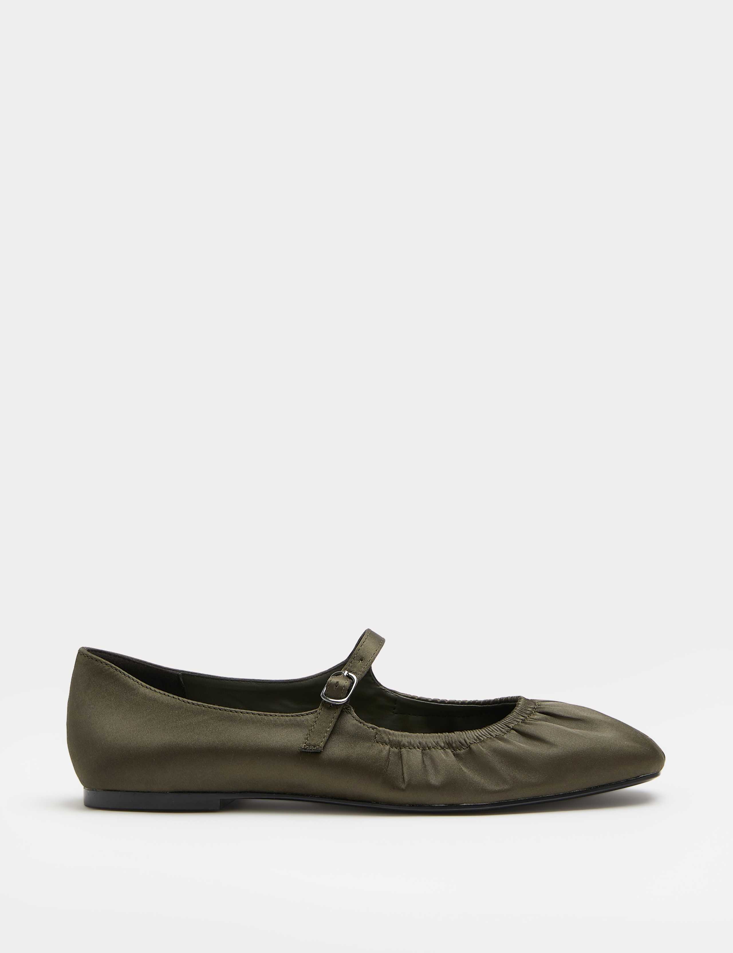 Satin Flat Mary Jane Ballet Pump 1 of 3