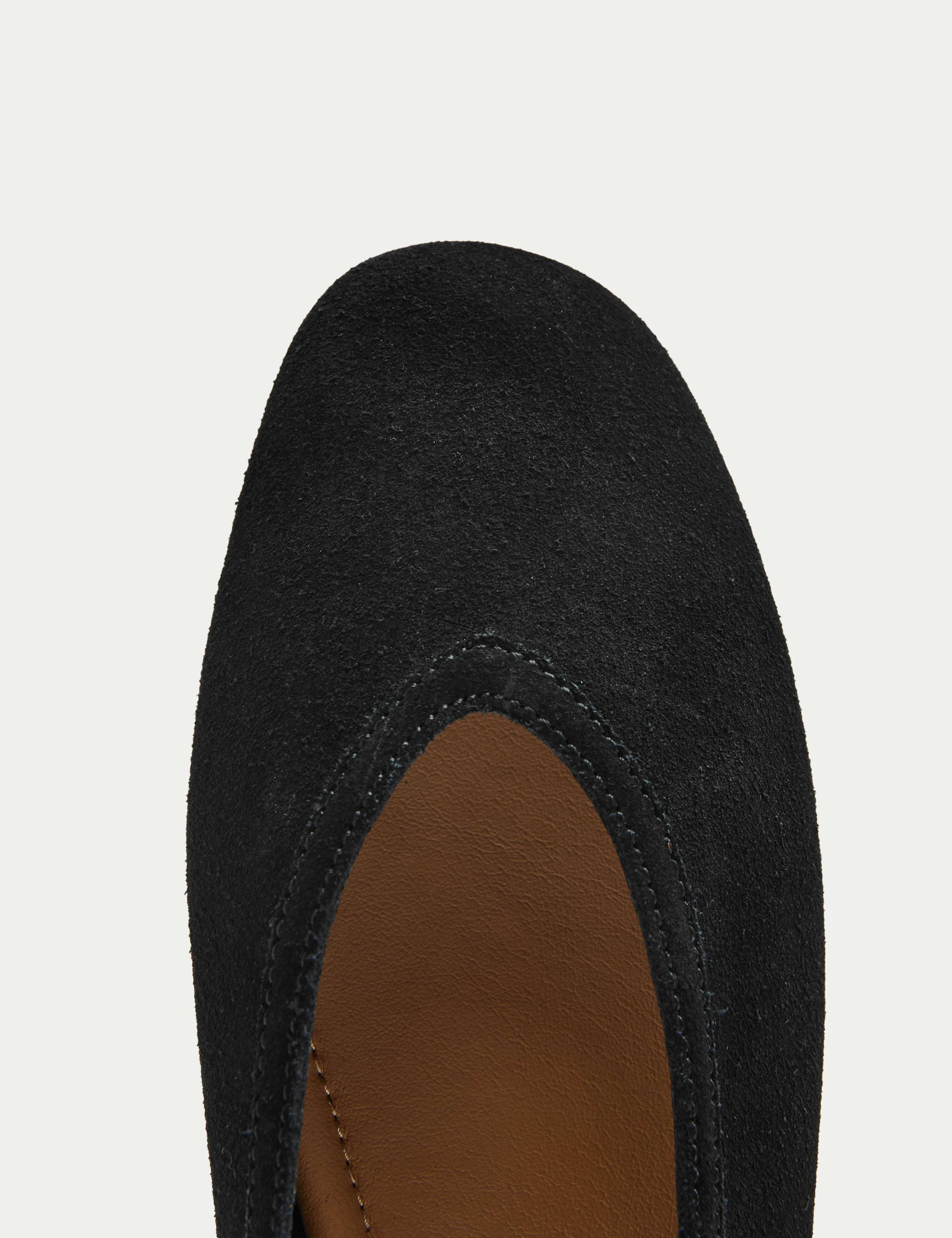 Suede Flat Round Toe Ballet Pumps 3 of 3