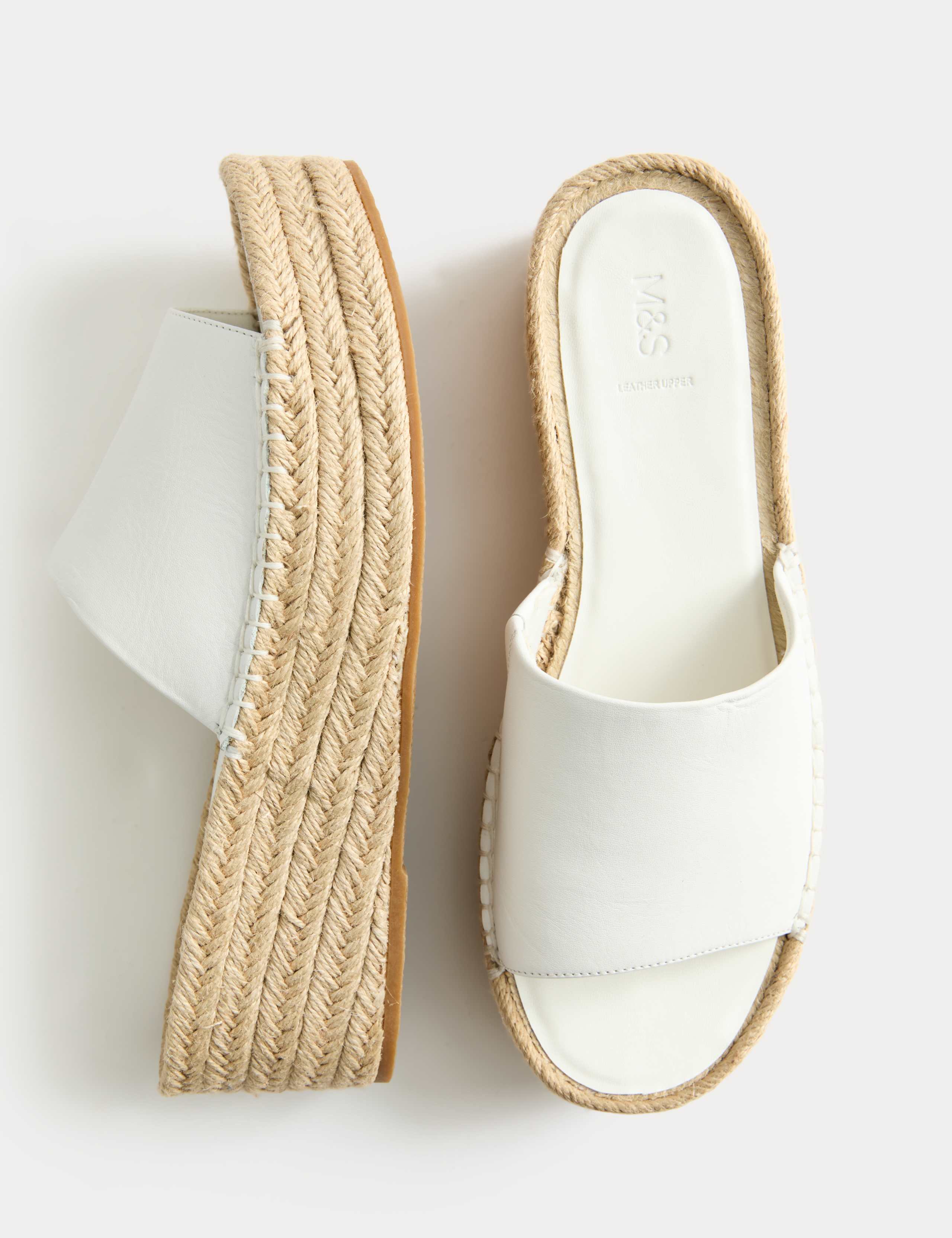 Leather Flatform Espadrille Mules 2 of 3
