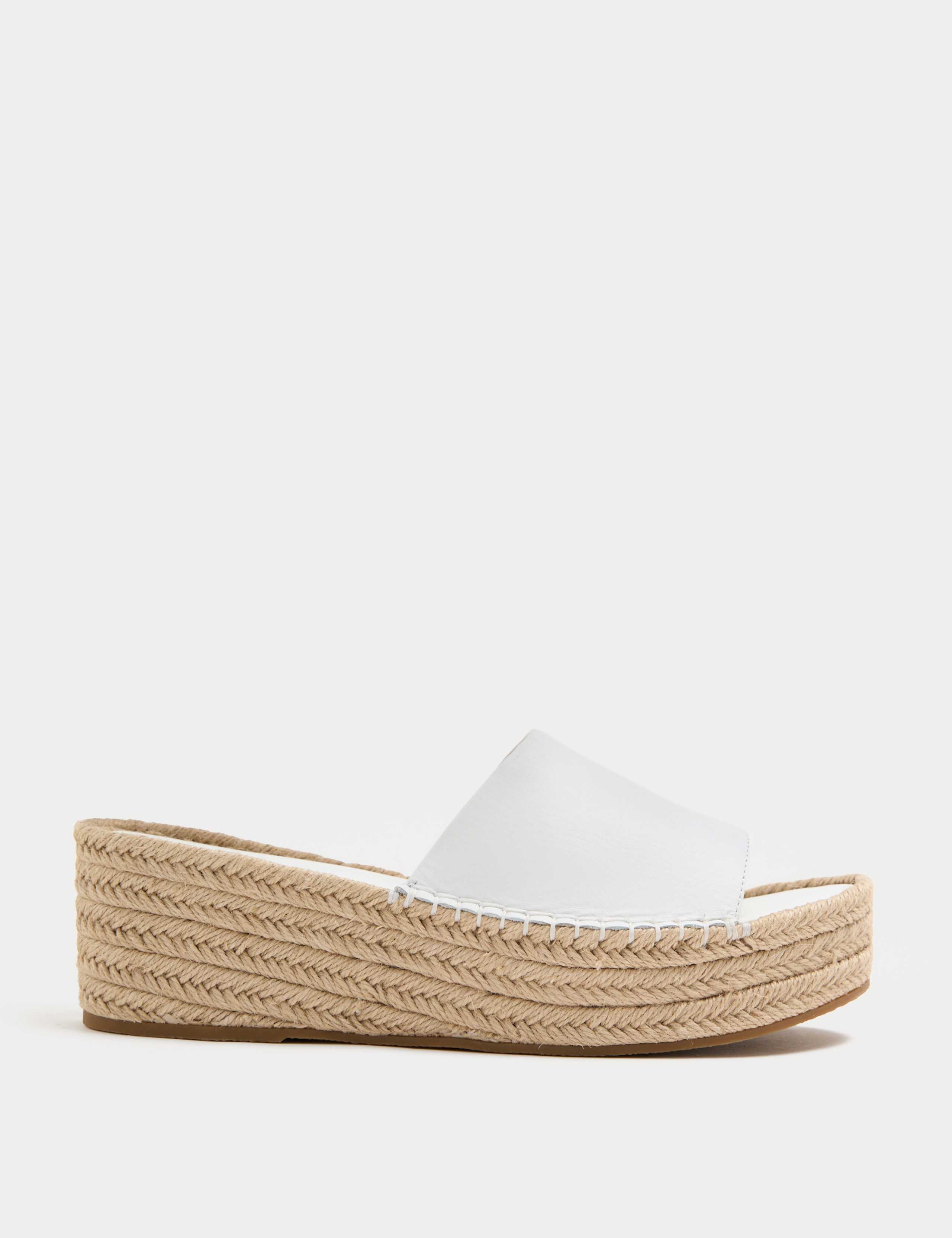 Leather Flatform Espadrille Mules 1 of 3