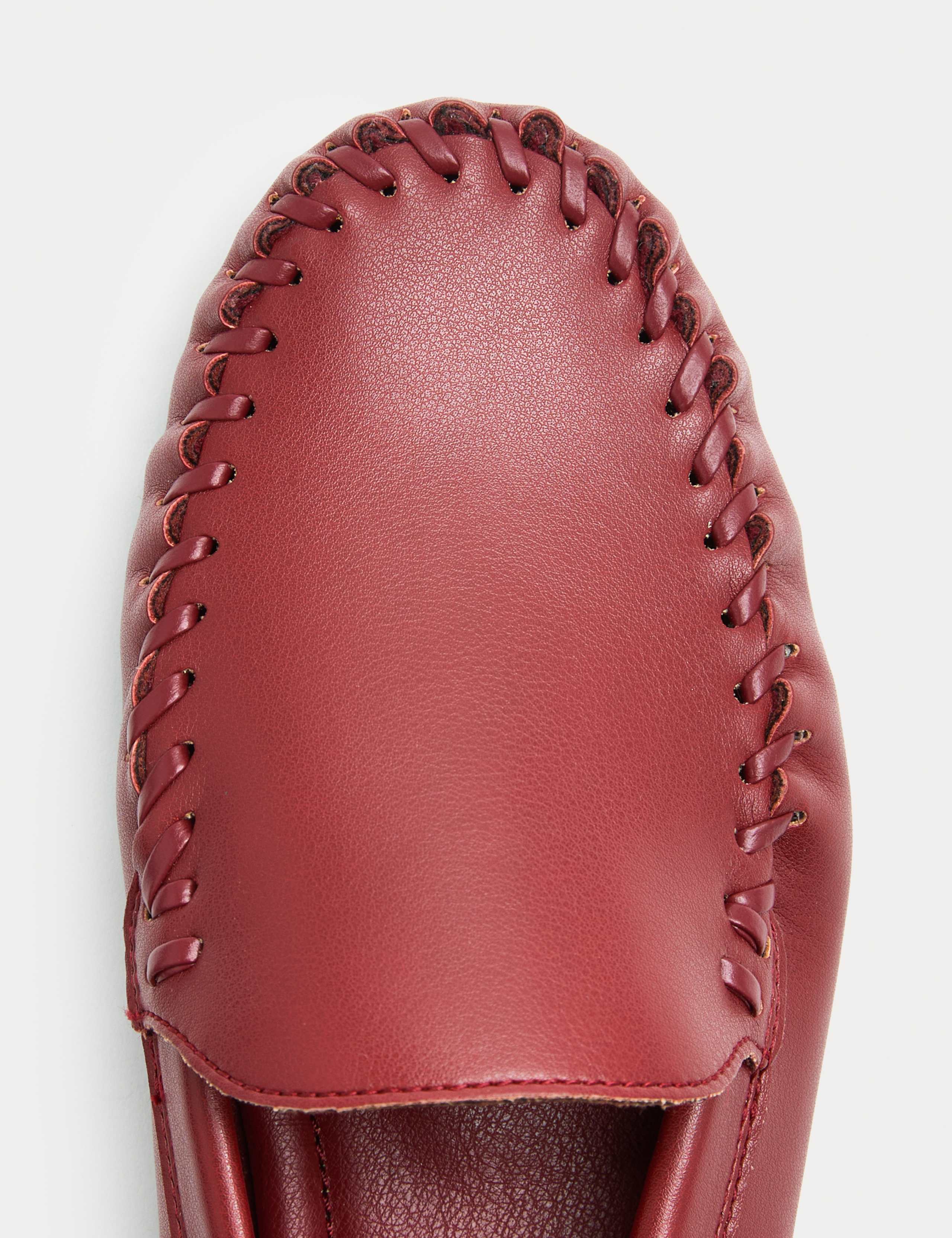 Whip Stitch Detail Slip On Loafers 3 of 3