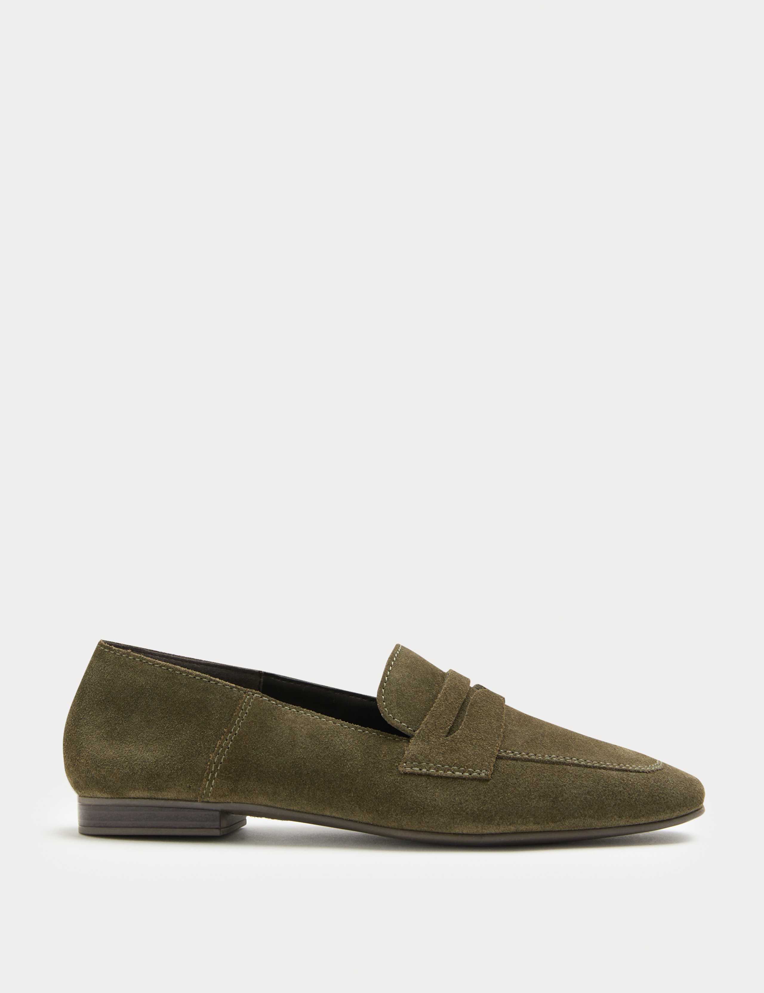 Suede Flat Chisel Toe Loafers 2 of 3