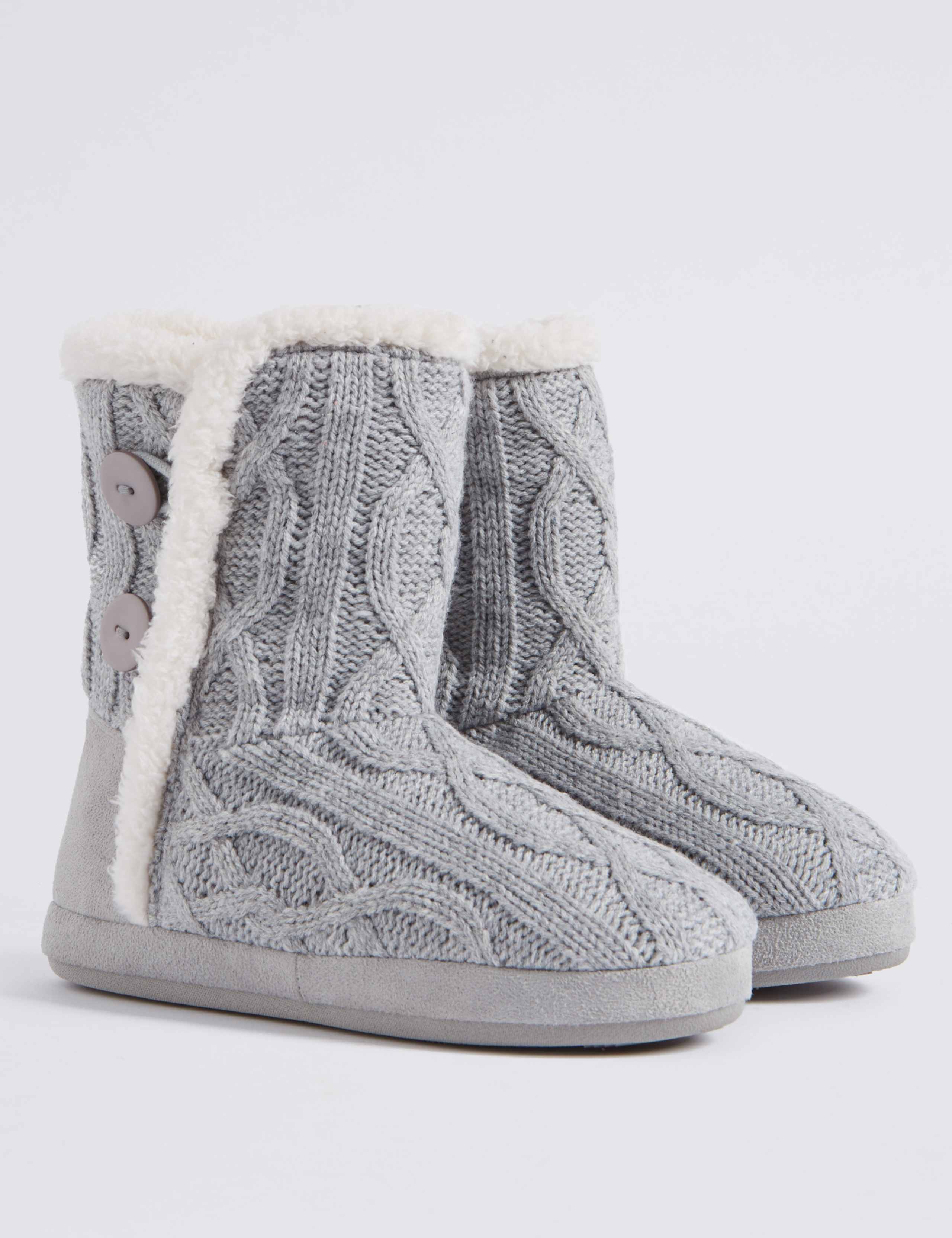 Cable Knit Slipper Boots 3 of 6