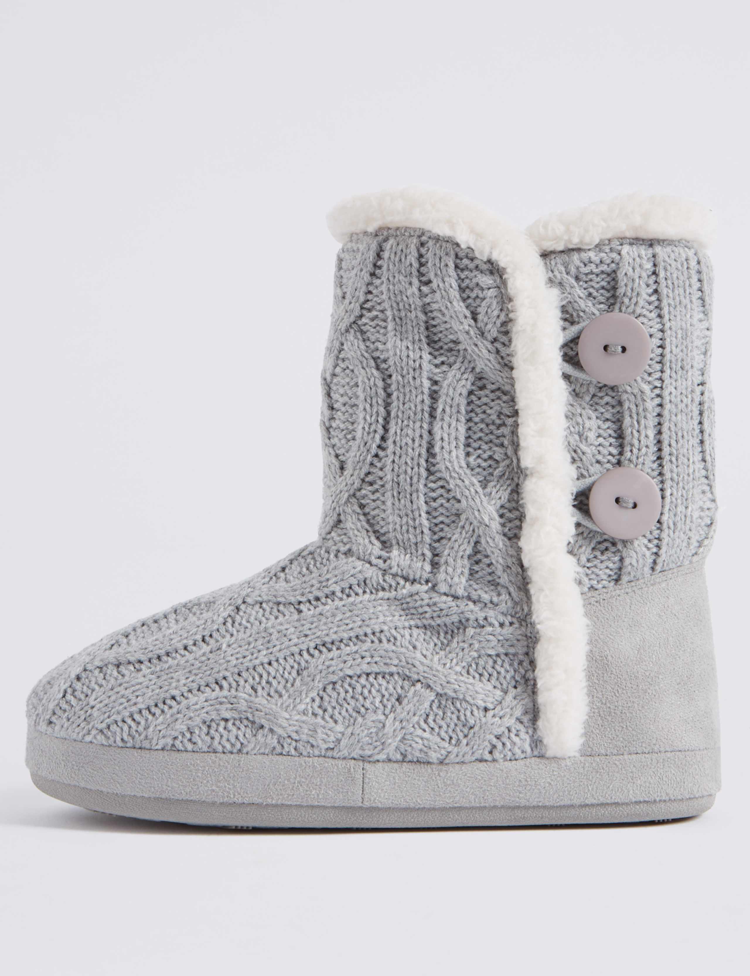 Cable Knit Slipper Boots 5 of 6