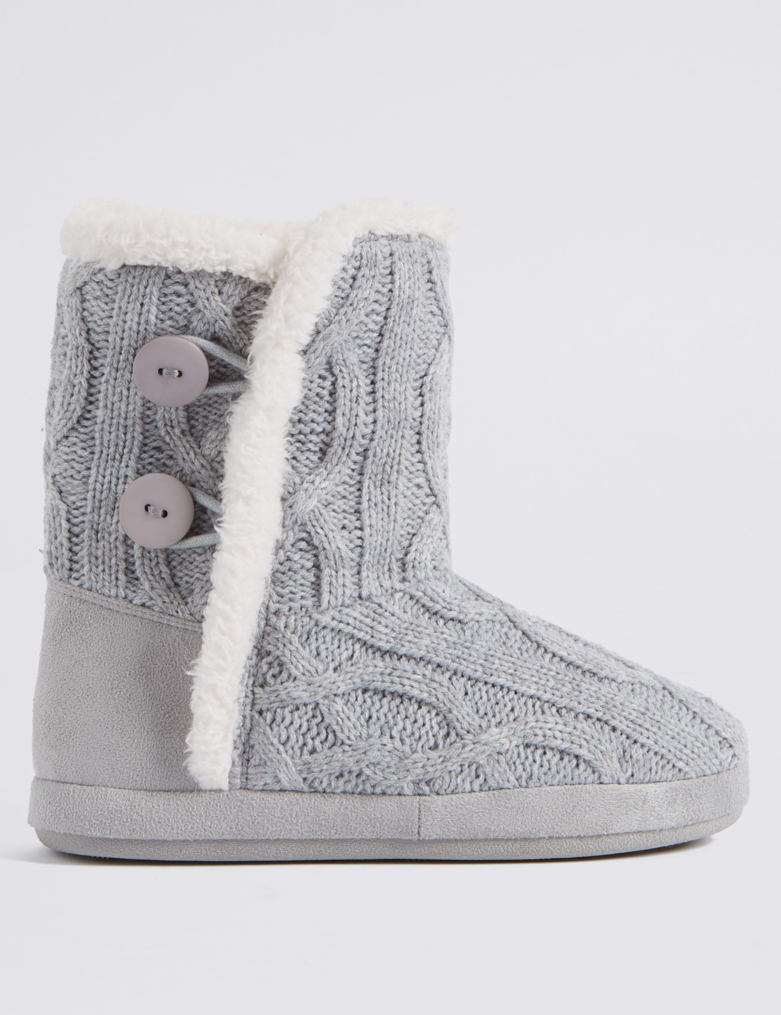Cable Knit Slipper Boots 2 of 6