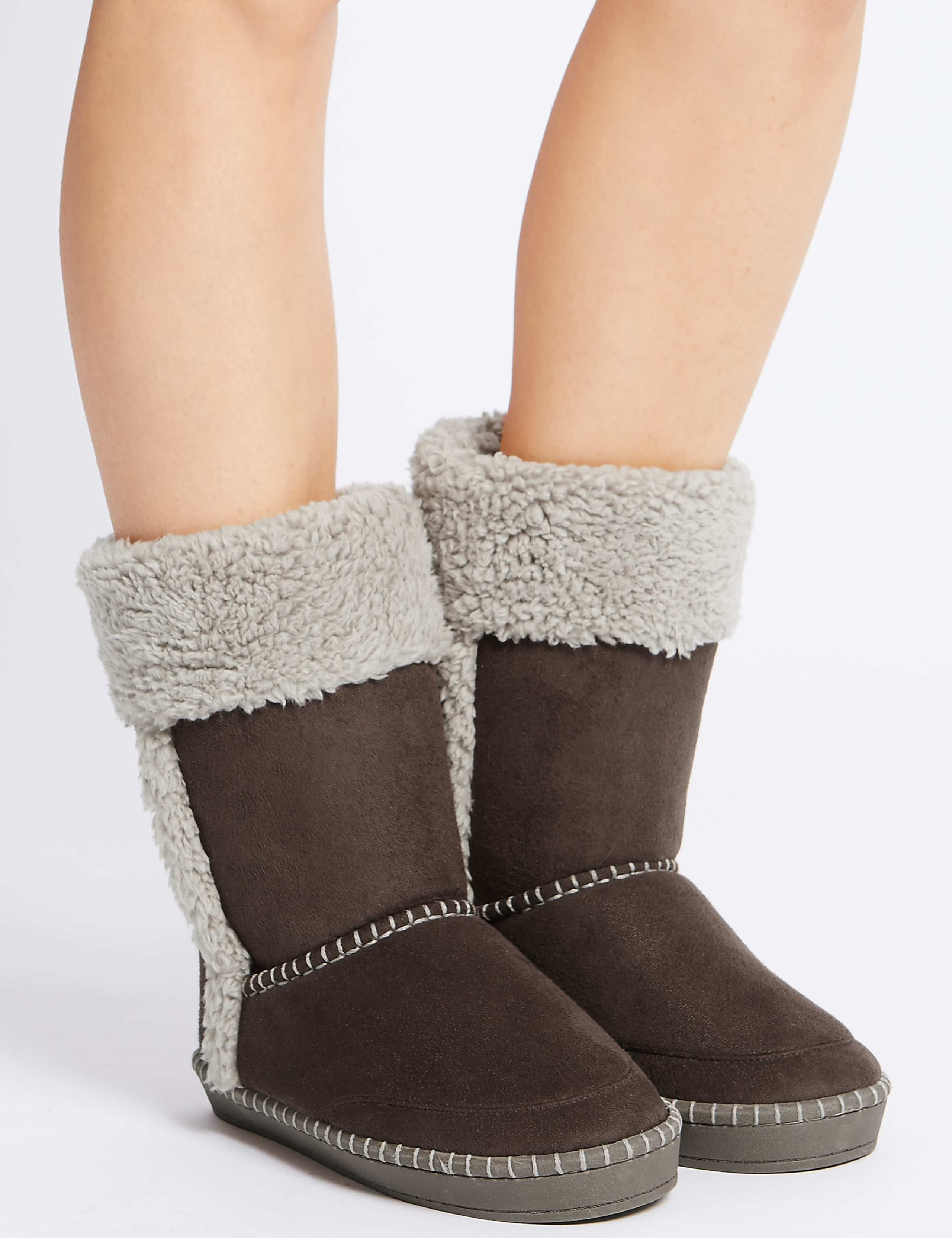 Fur Slipper Boots 1 of 6