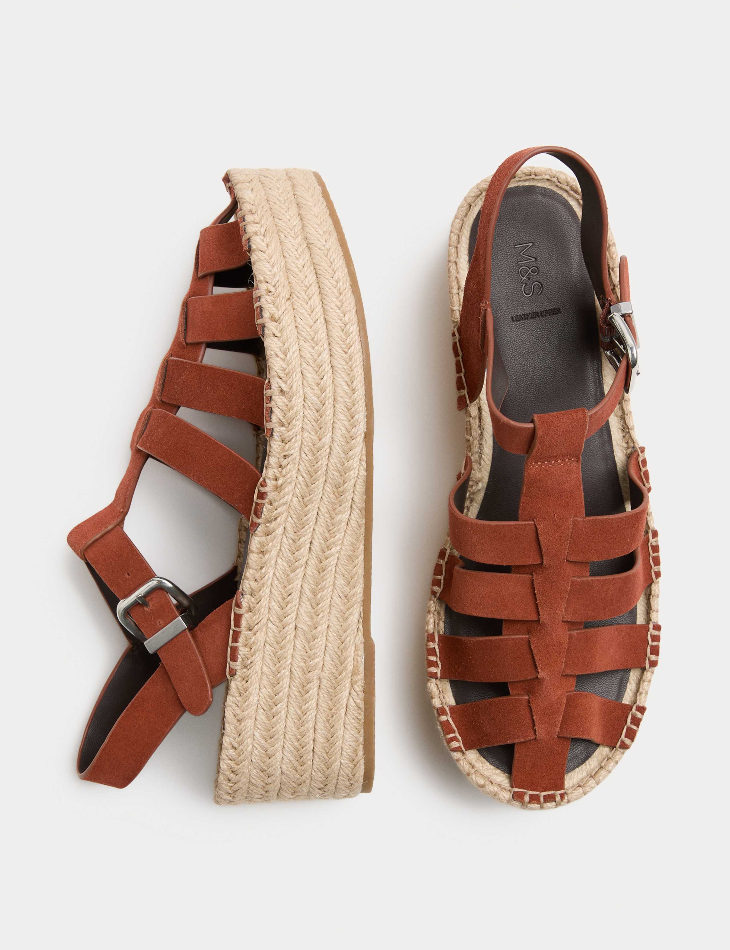 Suede Buckle Flatform Fisherman Espadrilles 3 of 3