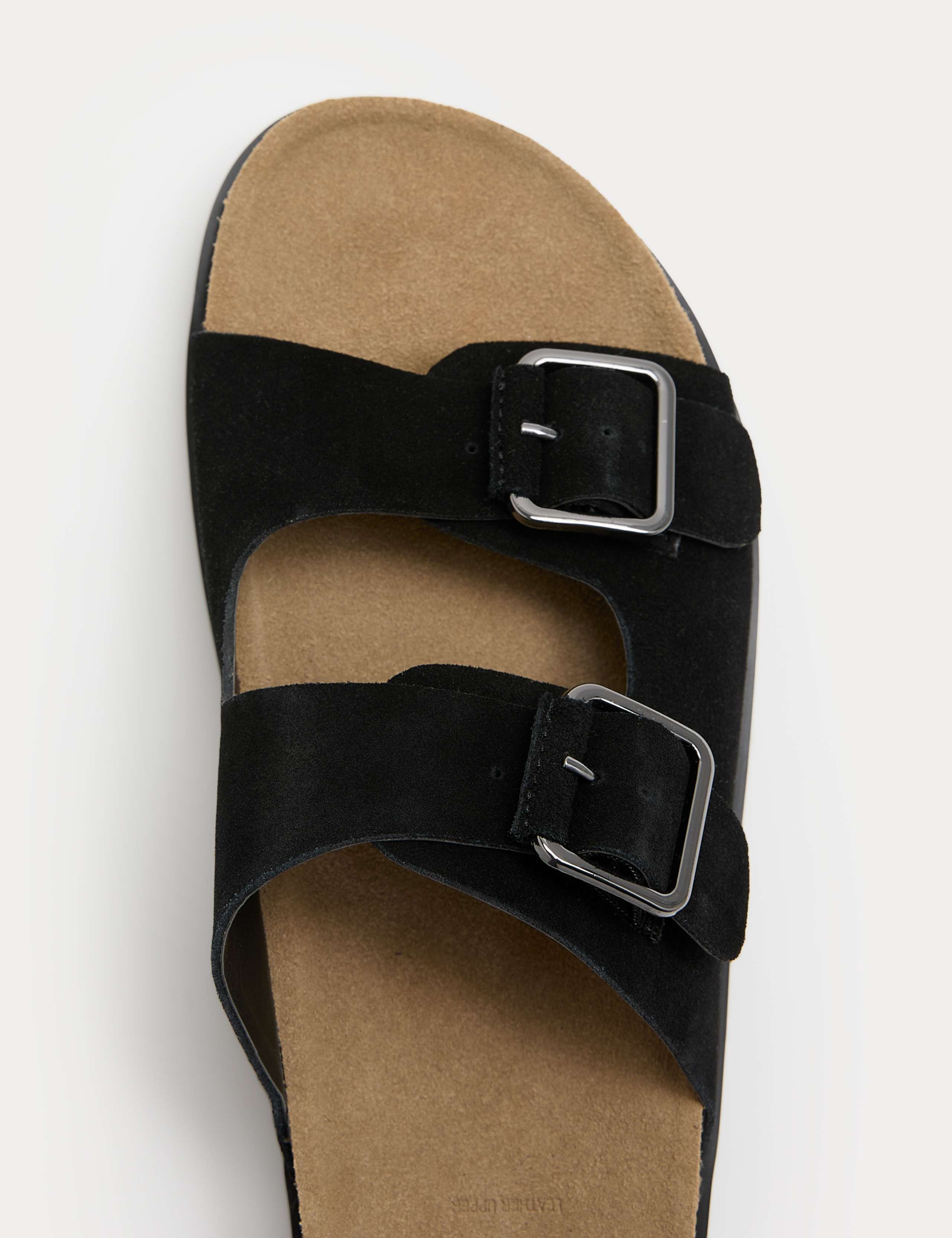 Suede Double Buckle Footbed Mules 3 of 3