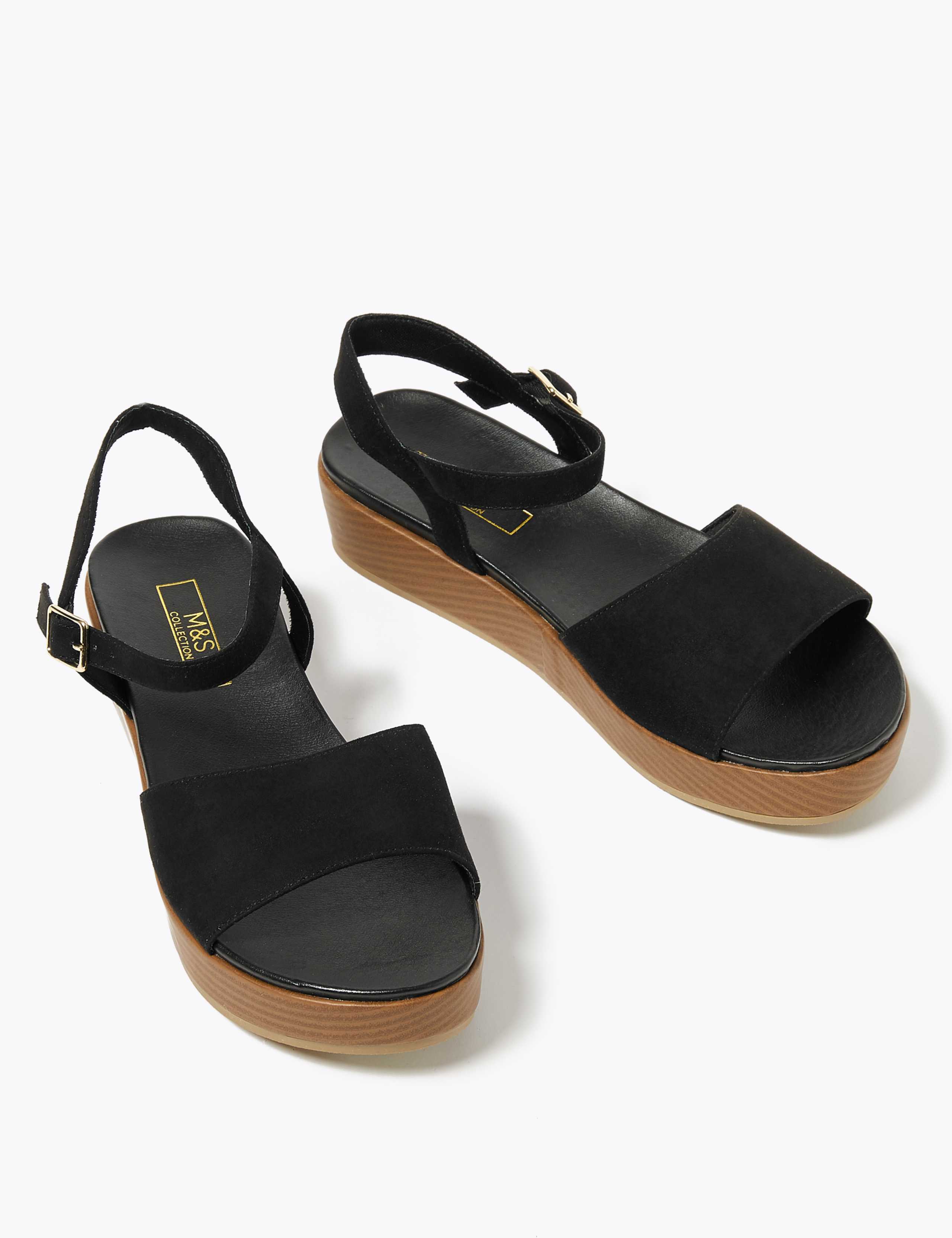 Ankle Strap Flatform Open Toe Sandals 2 of 4