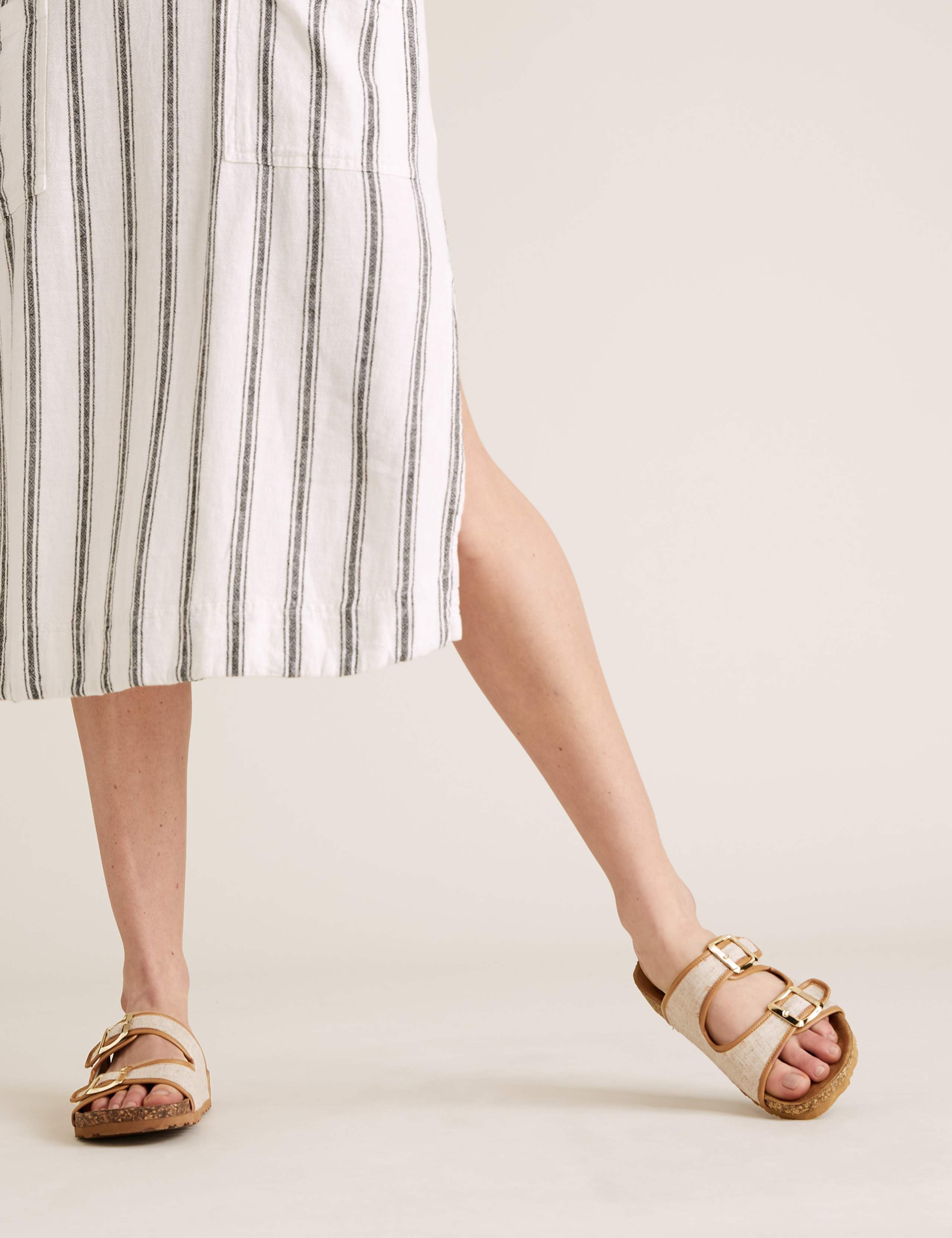 Buckle Flat Footbed Sandals 1 of 6